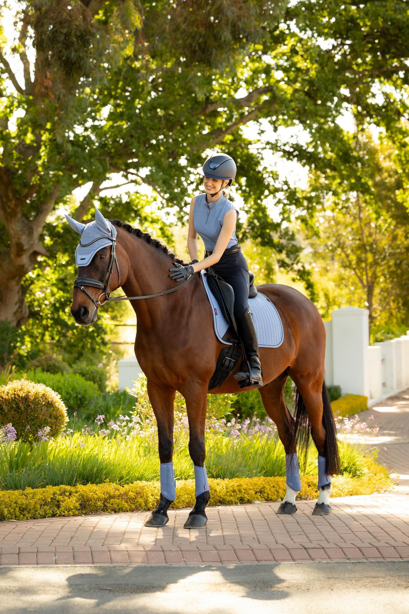 LeMieux Essence Dressage Saddle Pad Powder Blue-English Saddle Pad-LeMieux-Small/Medium-Evolution Equestrian Co.