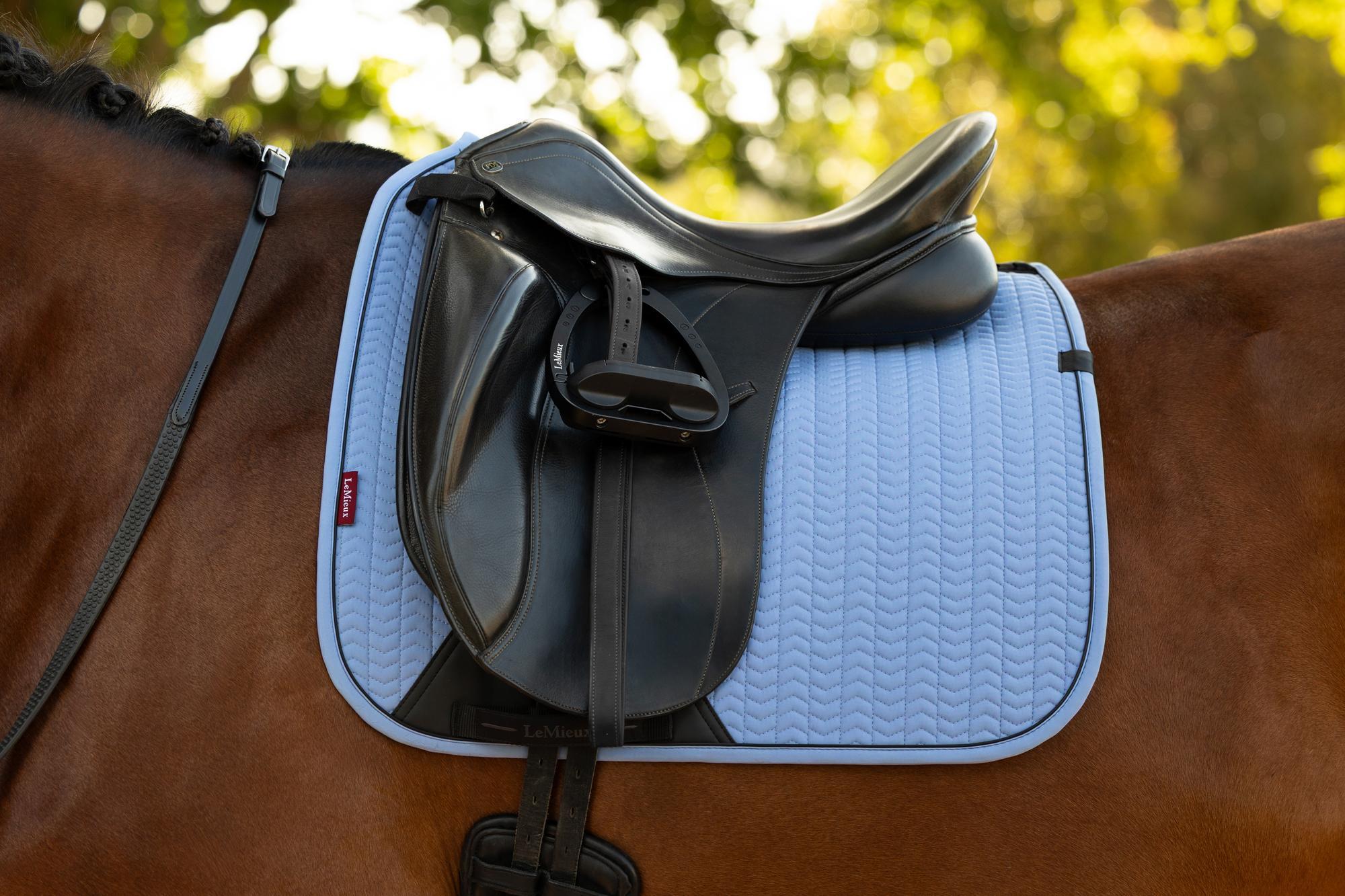 LeMieux Essence Dressage Saddle Pad Powder Blue-English Saddle Pad-LeMieux-Small/Medium-Evolution Equestrian Co.