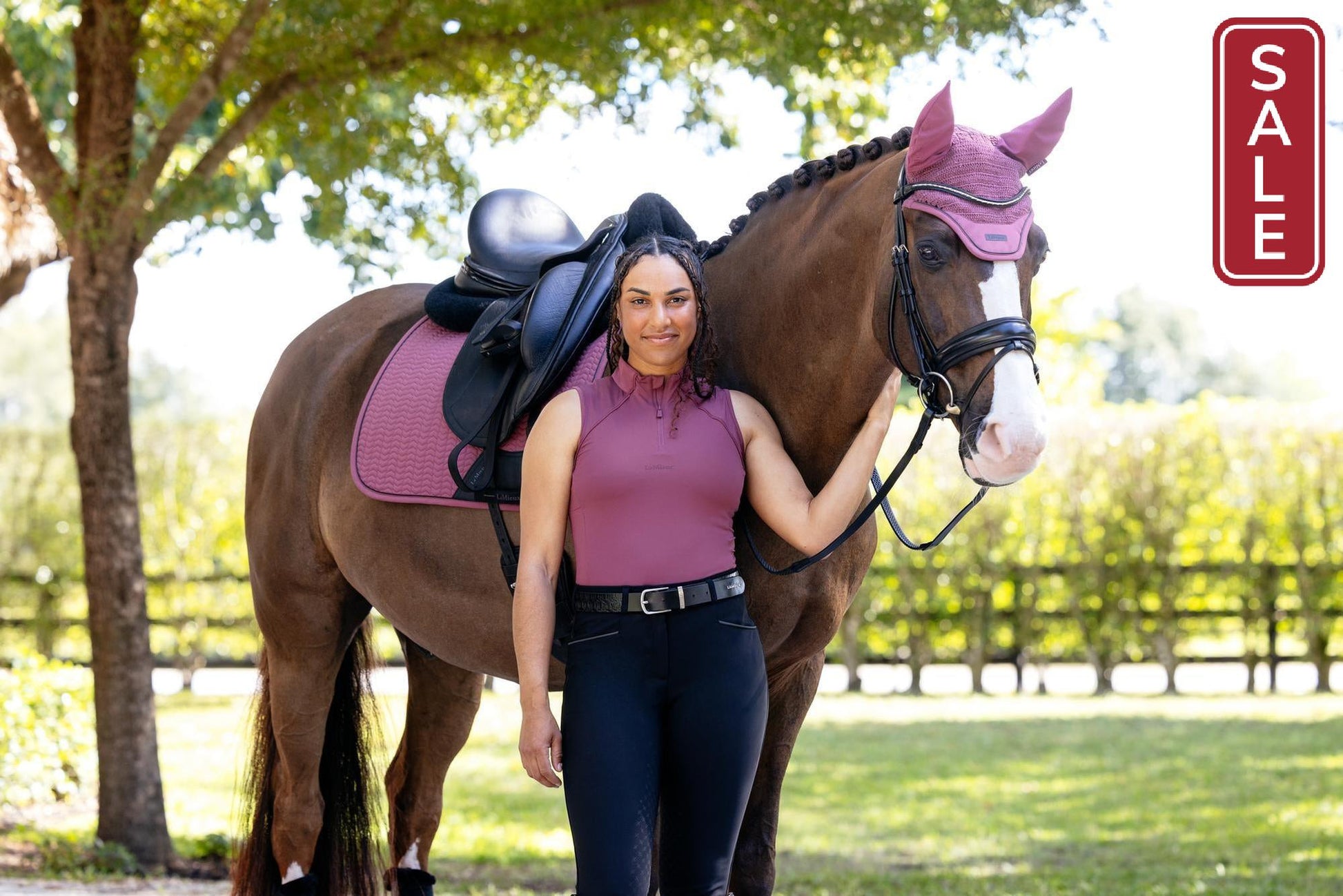 LeMieux Essence Dressage Saddle Pad Rosewood-Dressage Saddle Pad-LeMieux-Evolution Equestrian Co.