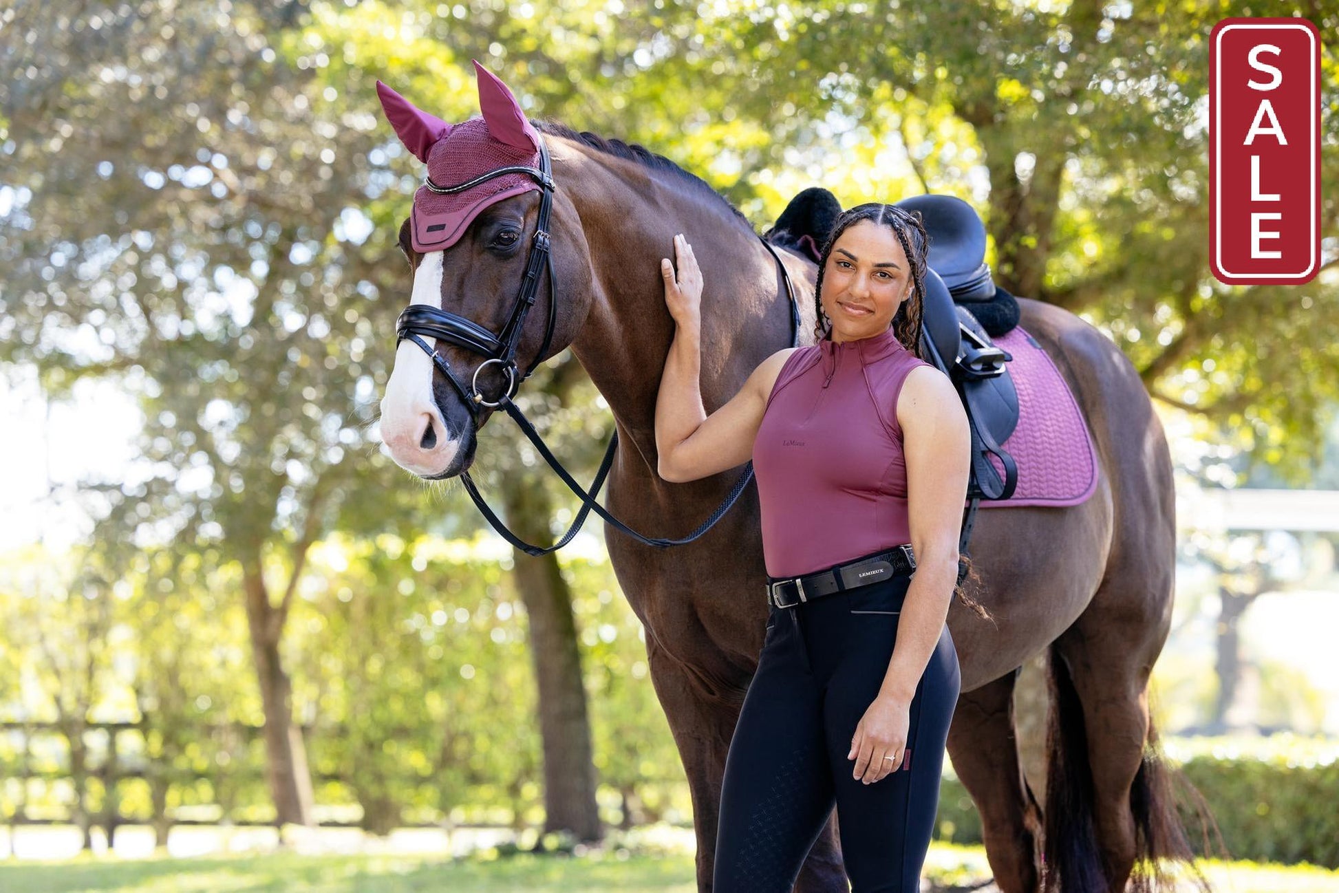 LeMieux Essence Dressage Saddle Pad Rosewood-Dressage Saddle Pad-LeMieux-Evolution Equestrian Co.
