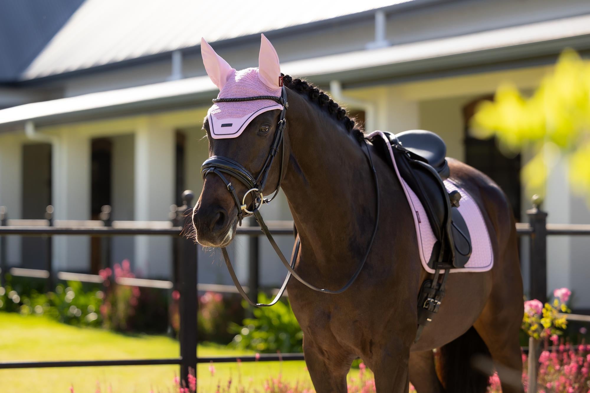 LeMieux Essence Fly Hood Fondant-English Accessories-LeMieux-Medium (Cob)-Evolution Equestrian Co.