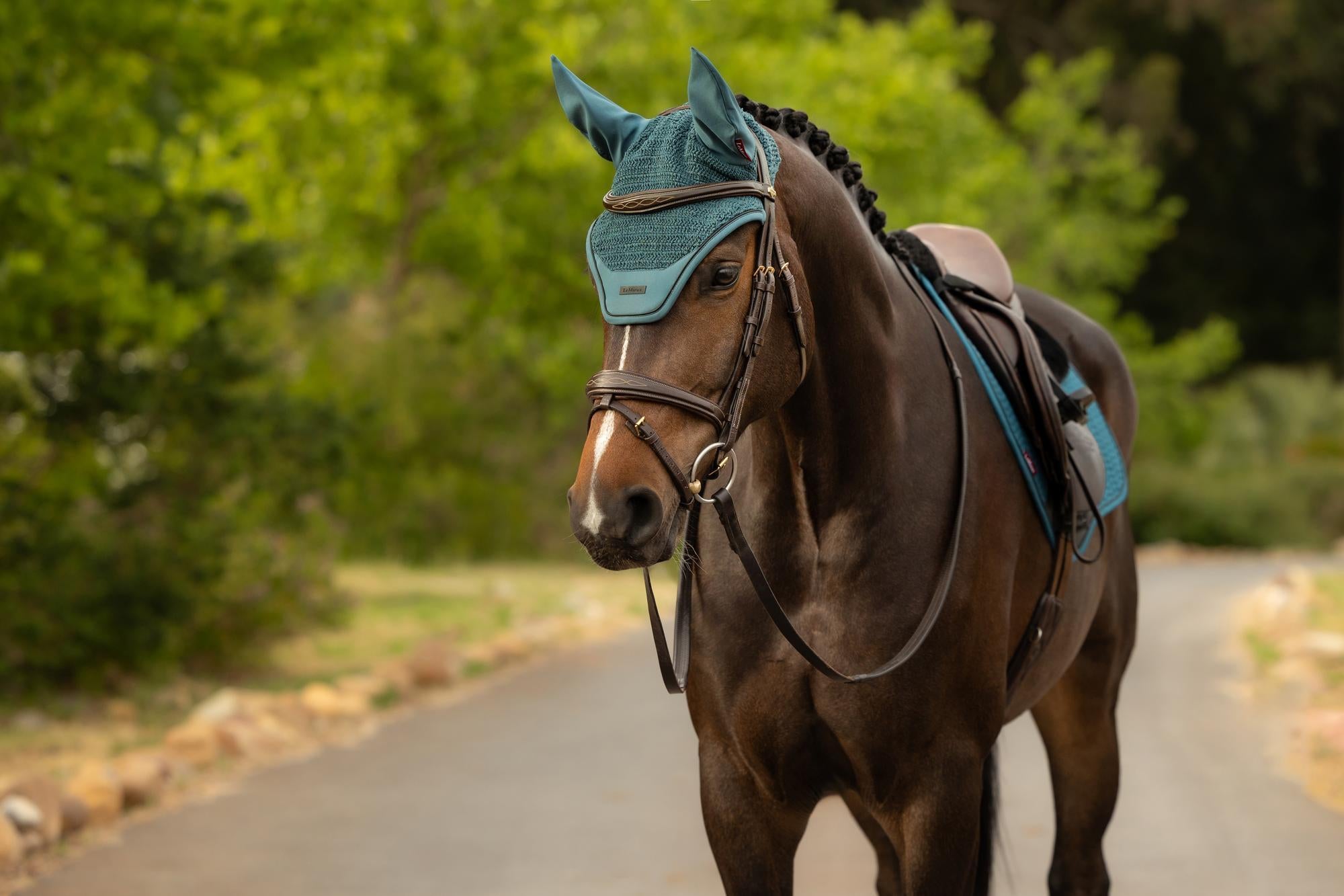 LeMieux Essence Fly Hood Jungle-English Accessories-LeMieux-Medium (Cob)-Evolution Equestrian Co.