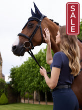 Load image into Gallery viewer, LeMieux Essence Fly Hood Navy-English Accessories-LeMieux-Medium (Cob)-Evolution Equestrian Co.
