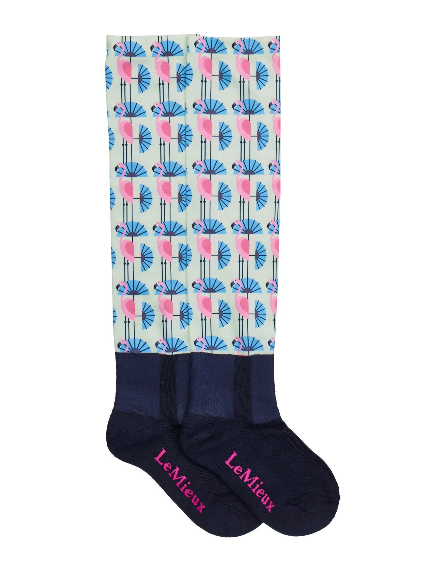 LeMieux Footsie Sock Flamingo-Socks-LeMieux-Medium-Evolution Equestrian Co.