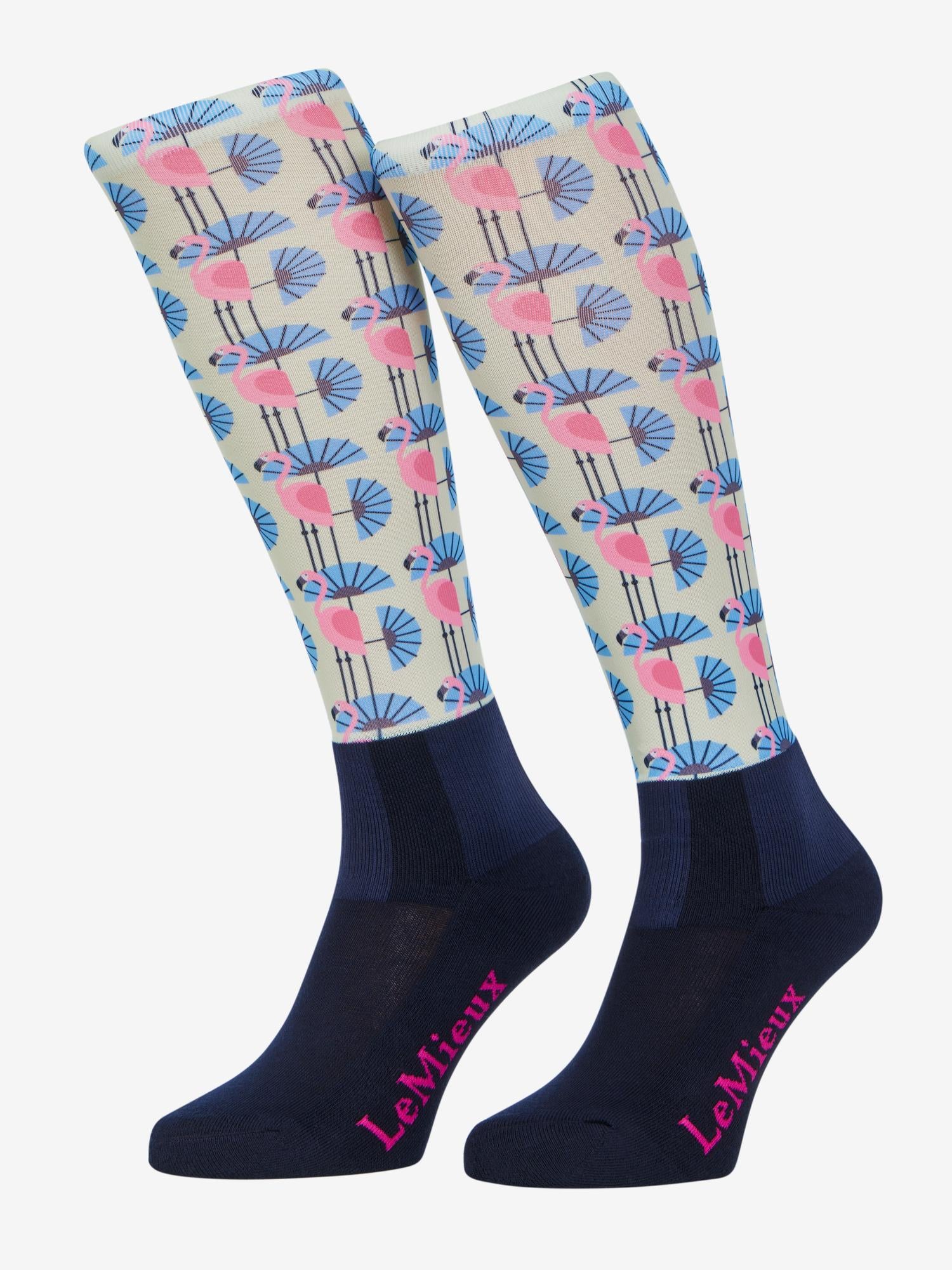 LeMieux Footsie Sock Flamingo-Socks-LeMieux-Medium-Evolution Equestrian Co.