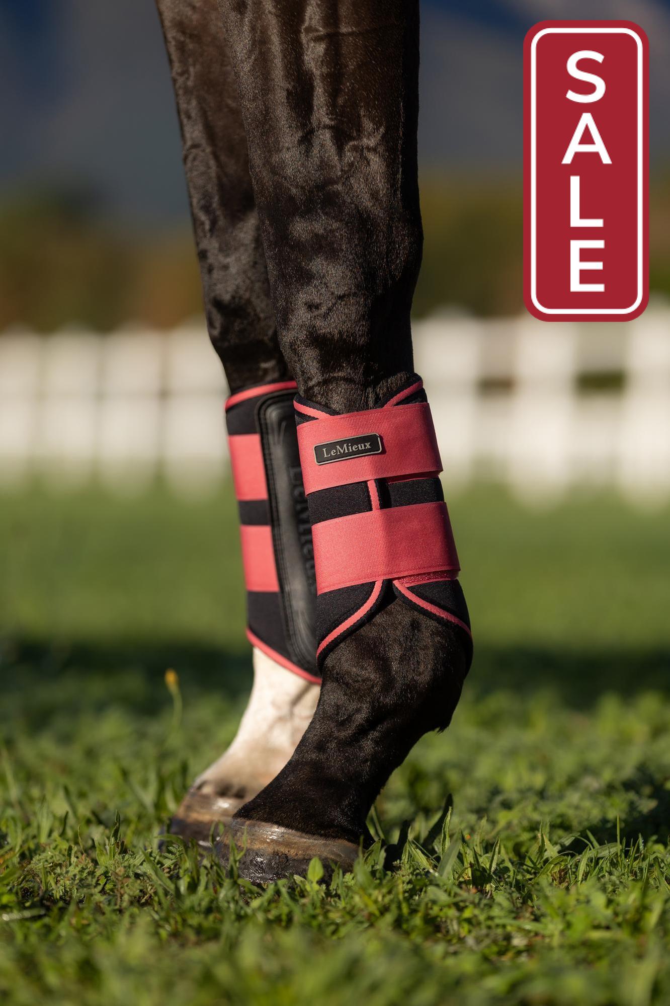 LeMieux Grafter Brushing Boots Cranberry-Horse Boots-LeMieux-Medium-Evolution Equestrian Co.