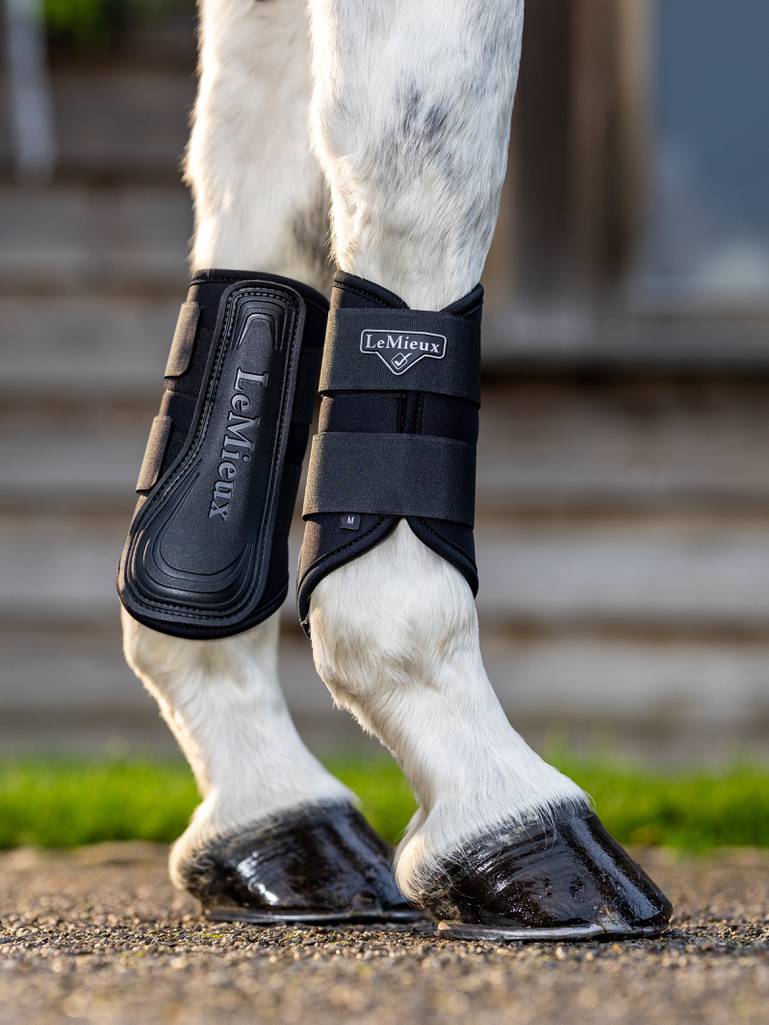 LeMieux Grafter Brushing Boots-Horse Boots-LeMieux-Small-Black-Evolution Equestrian Co.
