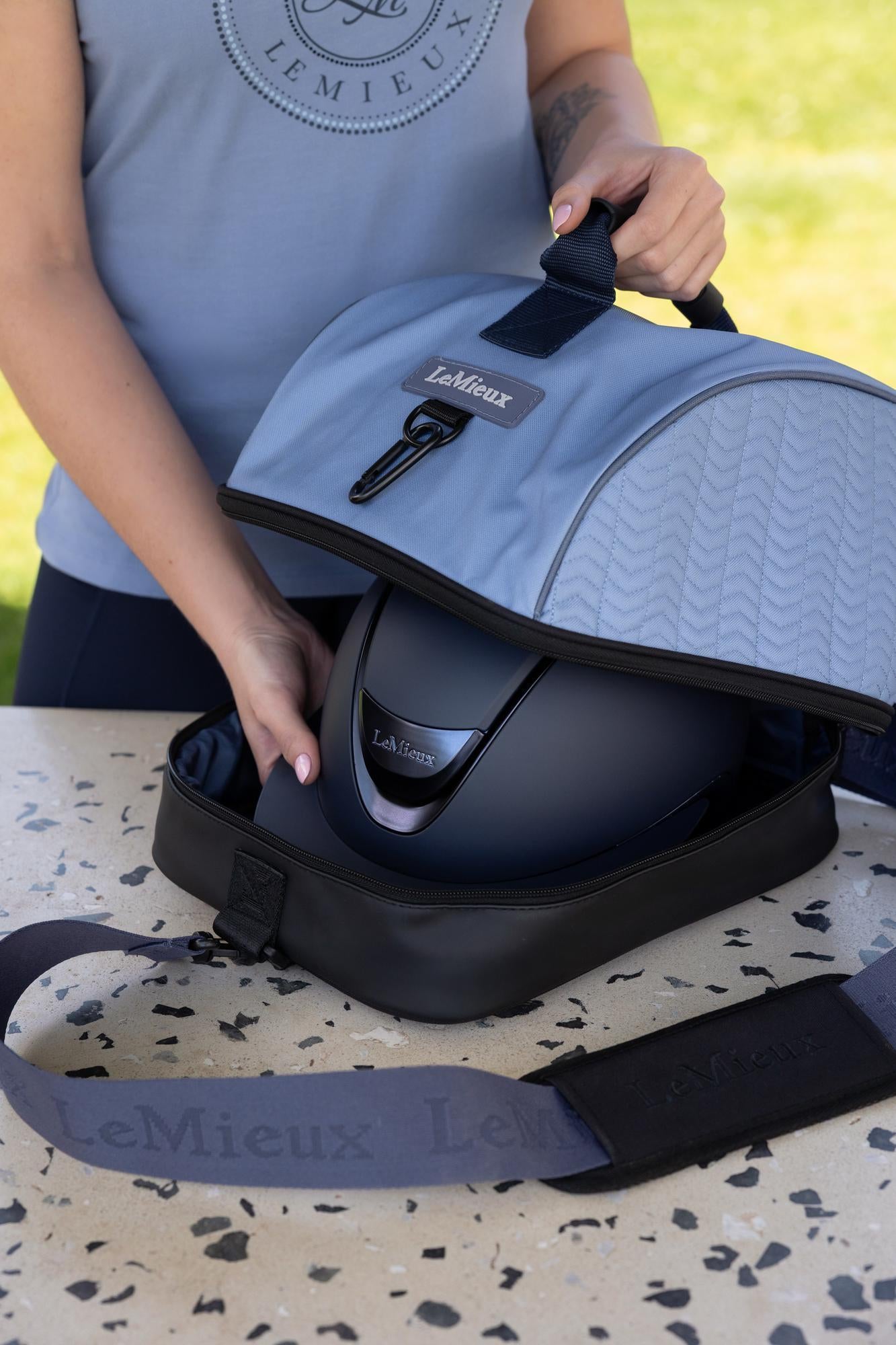 LeMieux Helmet Bag Powder Blue-For the Rider-LeMieux-Evolution Equestrian Co.