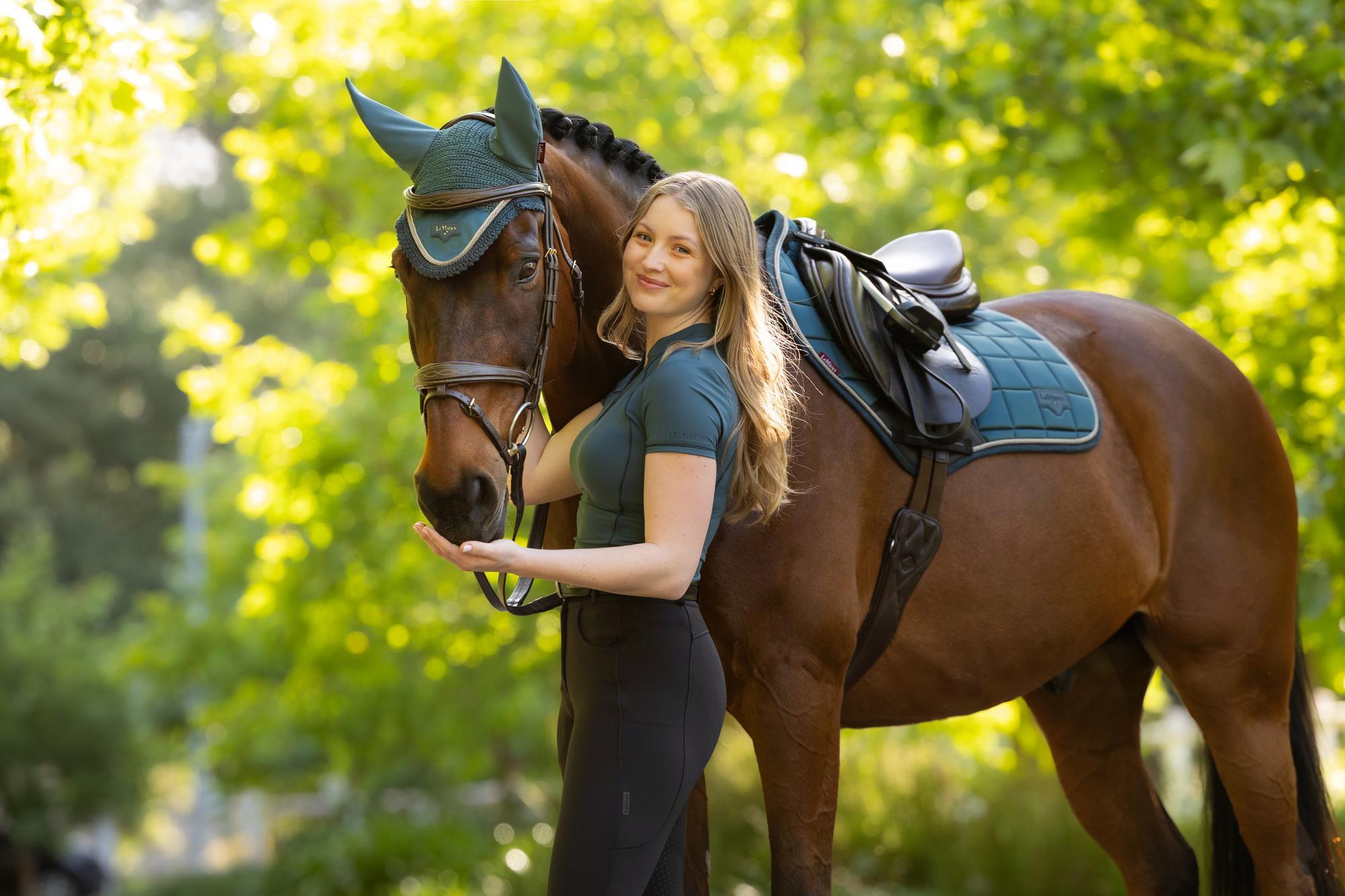 LeMieux Loire Close Contact Saddle Pad Jungle-English Saddle Pad-LeMieux-Small/Medium-Evolution Equestrian Co.