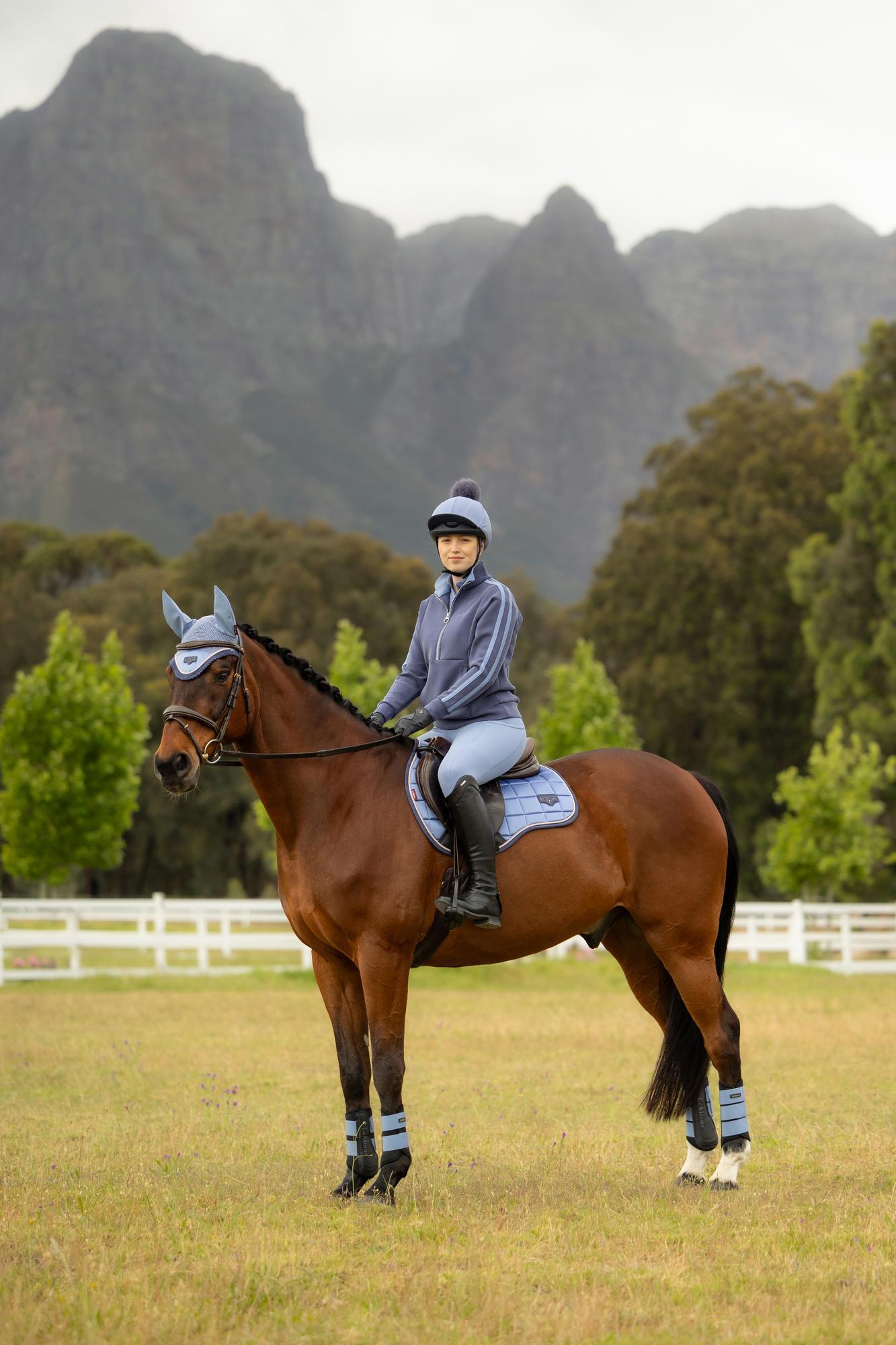 LeMieux Loire Close Contact Saddle Pad Powder Blue-English Saddle Pad-LeMieux-Small/Medium-Evolution Equestrian Co.