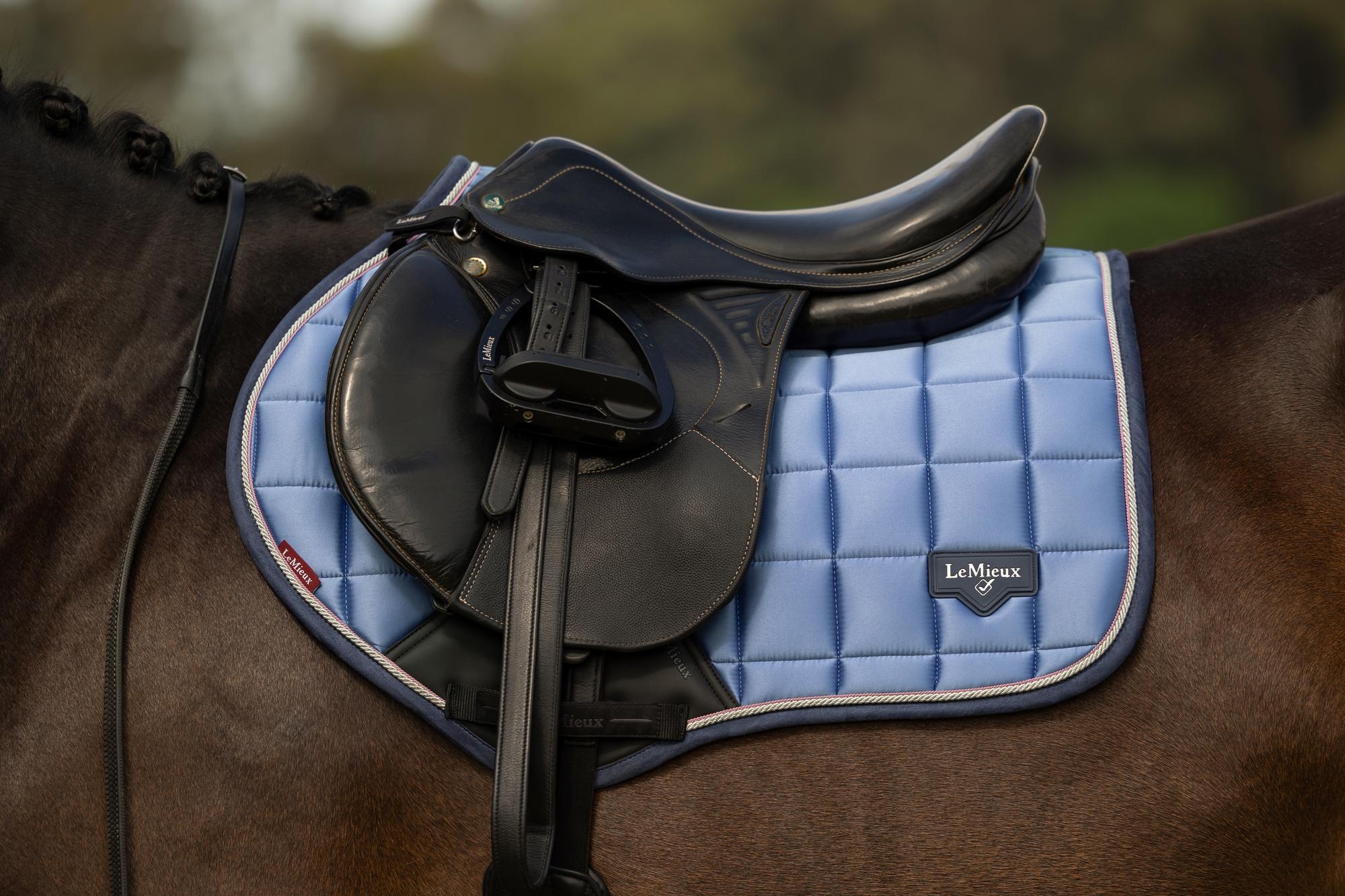 LeMieux Loire Close Contact Saddle Pad Powder Blue-English Saddle Pad-LeMieux-Small/Medium-Evolution Equestrian Co.