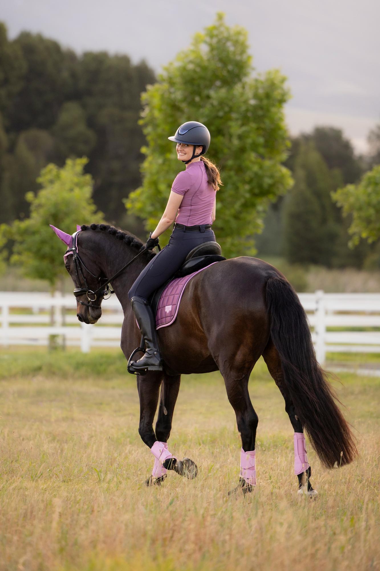 LeMieux Loire Dressage Saddle Pad Mallow-English Saddle Pad-LeMieux-Small/Medium-Evolution Equestrian Co.