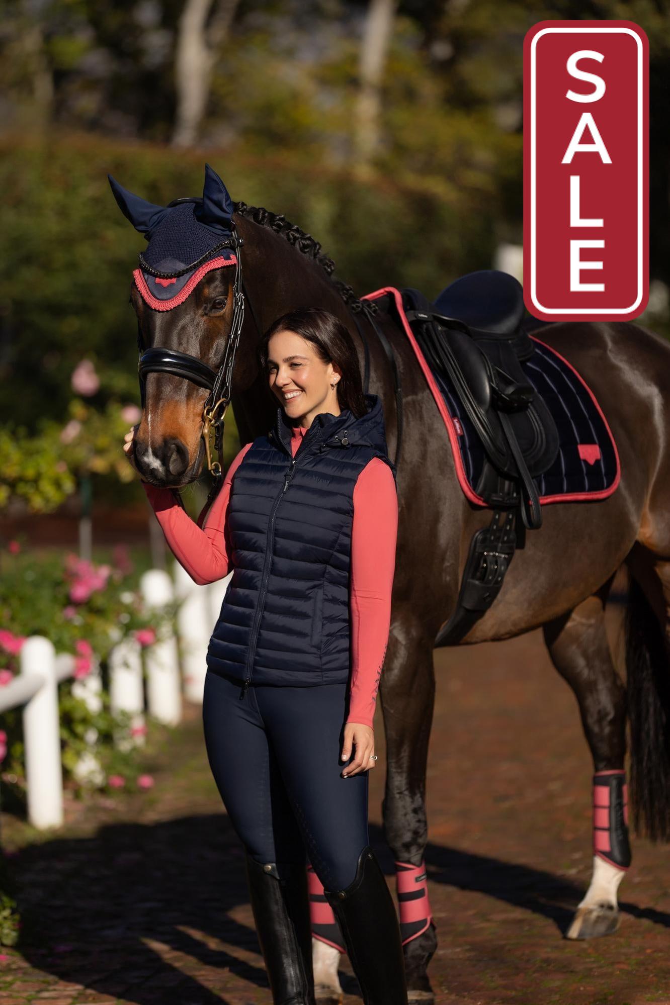 LeMieux Loire Dressage Saddle Pad Navy Cranberry-English Saddle Pad-LeMieux-Small/Medium-Evolution Equestrian Co.