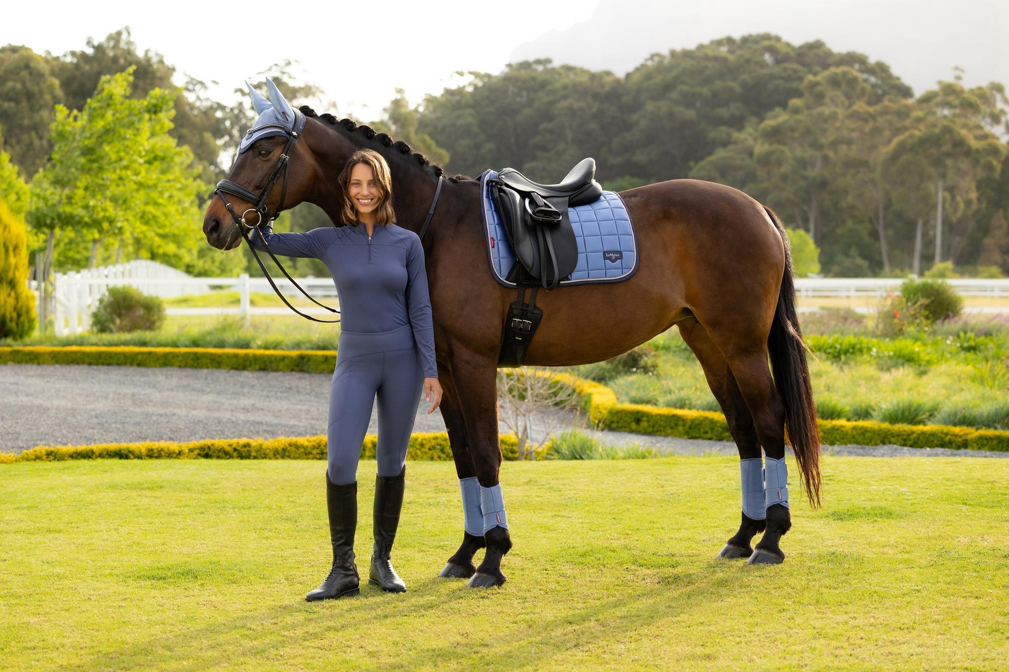 LeMieux Loire Dressage Saddle Pad Powder Blue-English Saddle Pad-LeMieux-Small/Medium-Evolution Equestrian Co.