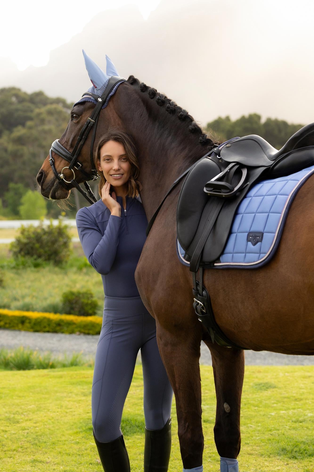 LeMieux Loire Dressage Saddle Pad Powder Blue-English Saddle Pad-LeMieux-Small/Medium-Evolution Equestrian Co.