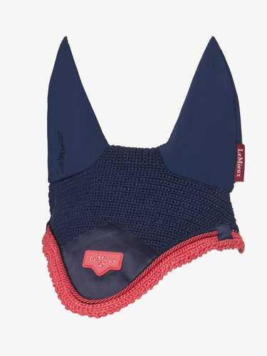 LeMieux Loire Fly Bonnet Navy Cranberry-English Accessories-LeMieux-Medium / Cob-Evolution Equestrian Co.