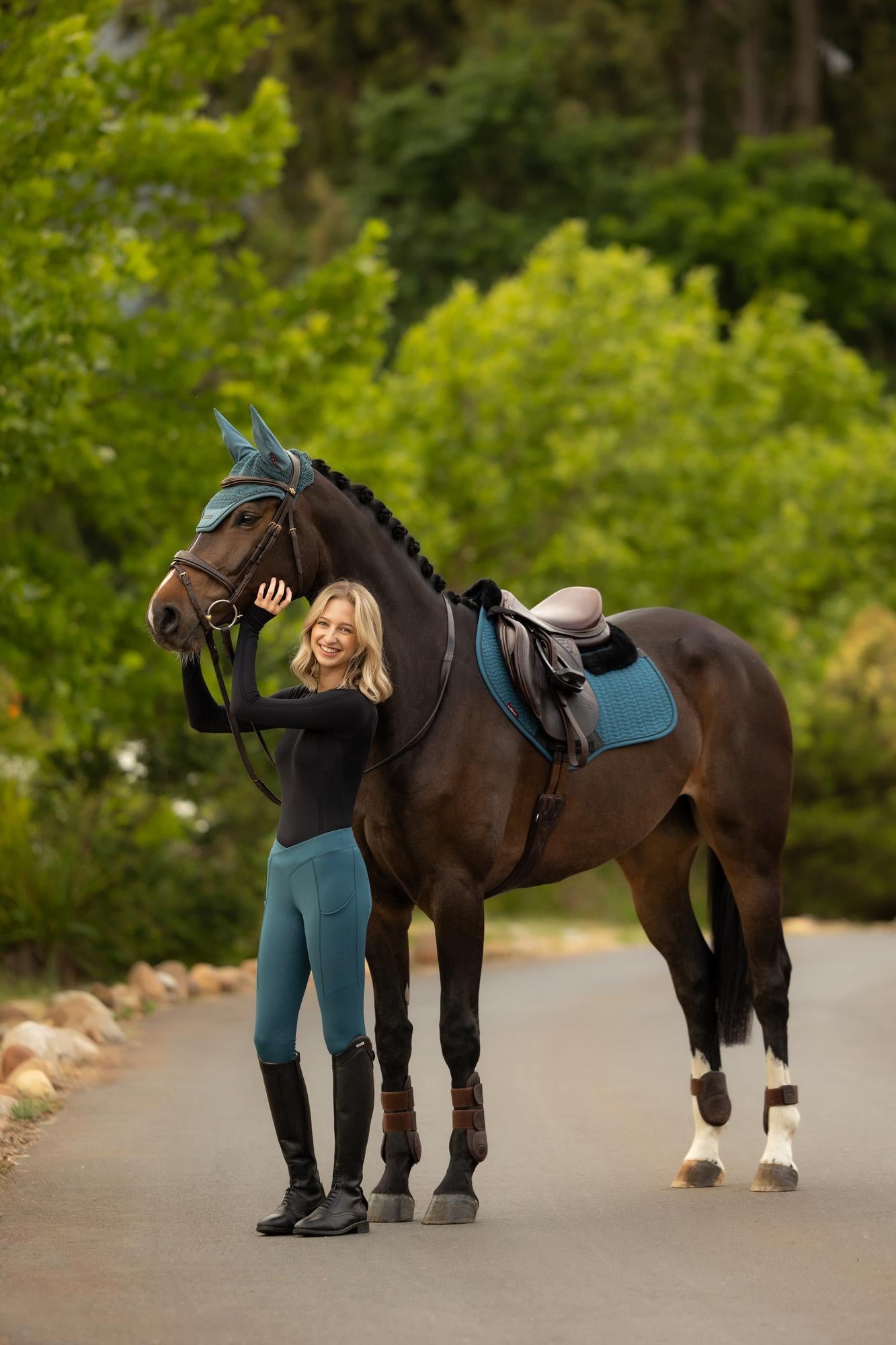 LeMieux Merino+ Essence Close Contact Saddle Pad Jungle-English Saddle Pads-LeMieux-Evolution Equestrian Co.