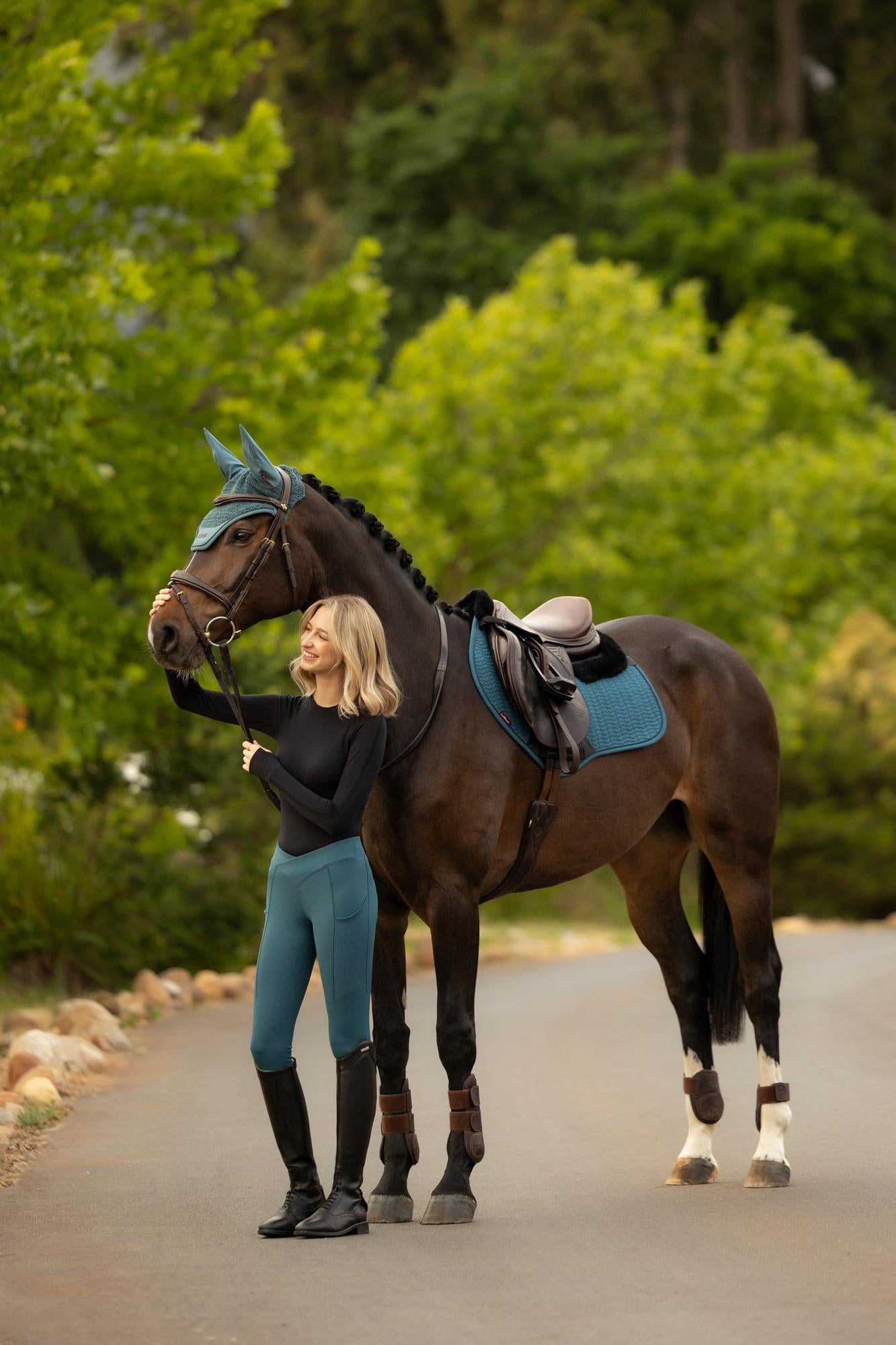 LeMieux Merino+ Essence Close Contact Saddle Pad Jungle-English Saddle Pads-LeMieux-Evolution Equestrian Co.