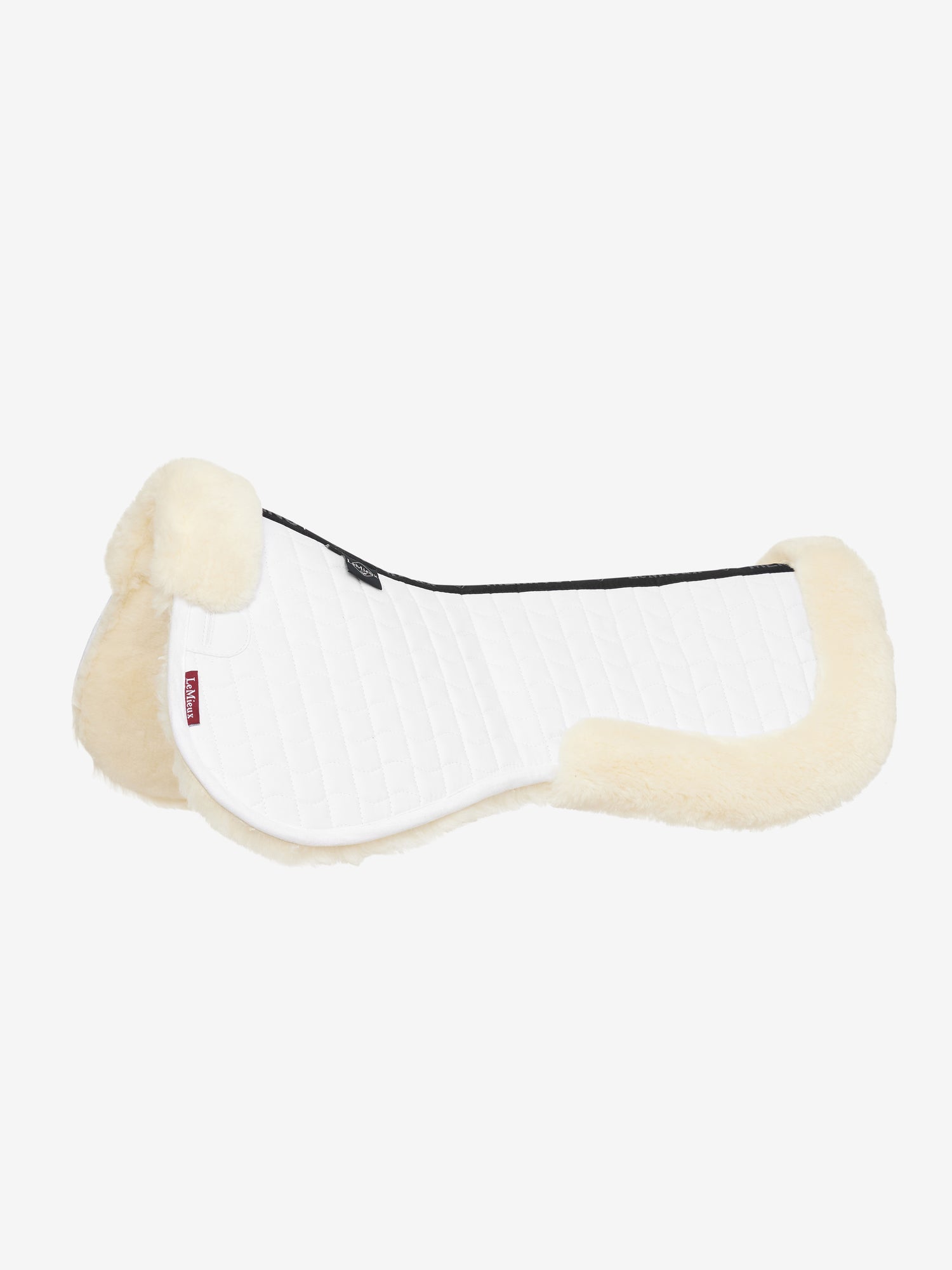 LeMieux Merino+ Half Pad-English Saddle Pad-LeMieux-White/Natural-Small-Evolution Equestrian Co.