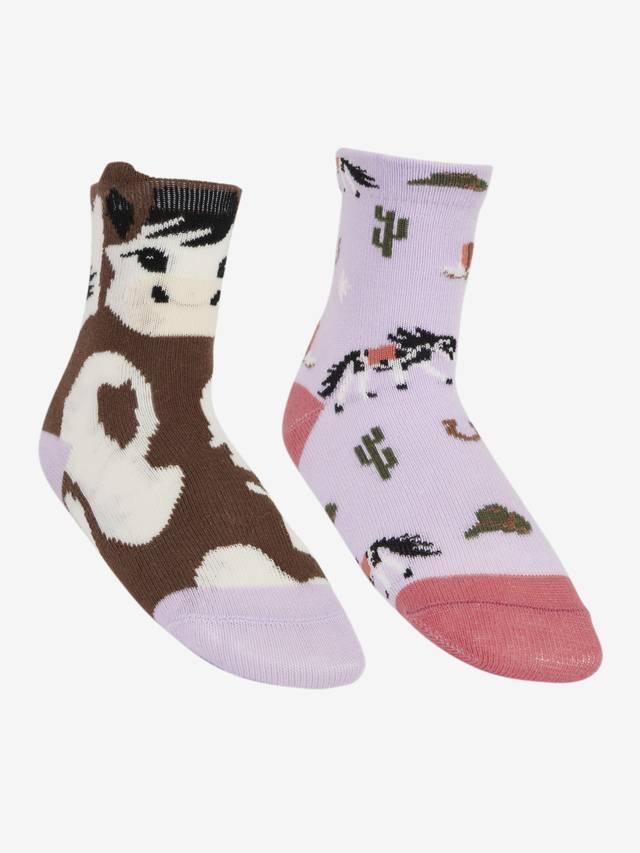LeMieux Mini Cotton Character Socks Paint Pony 2 Pack-Socks-LeMieux-Evolution Equestrian Co.