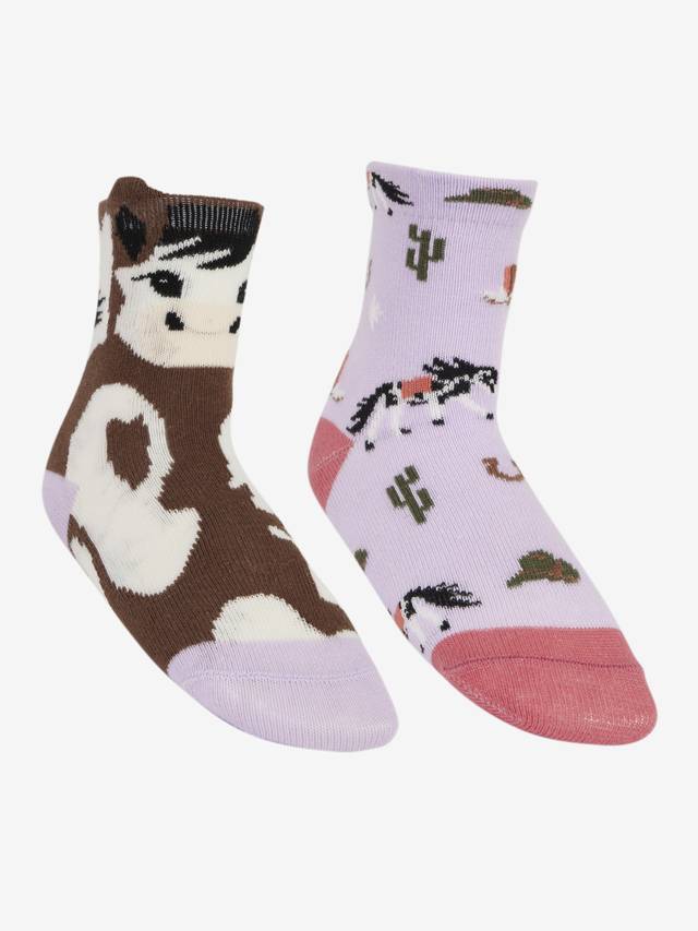 LeMieux Mini Cotton Character Socks Paint Pony 2 Pack-Socks-LeMieux-Evolution Equestrian Co.