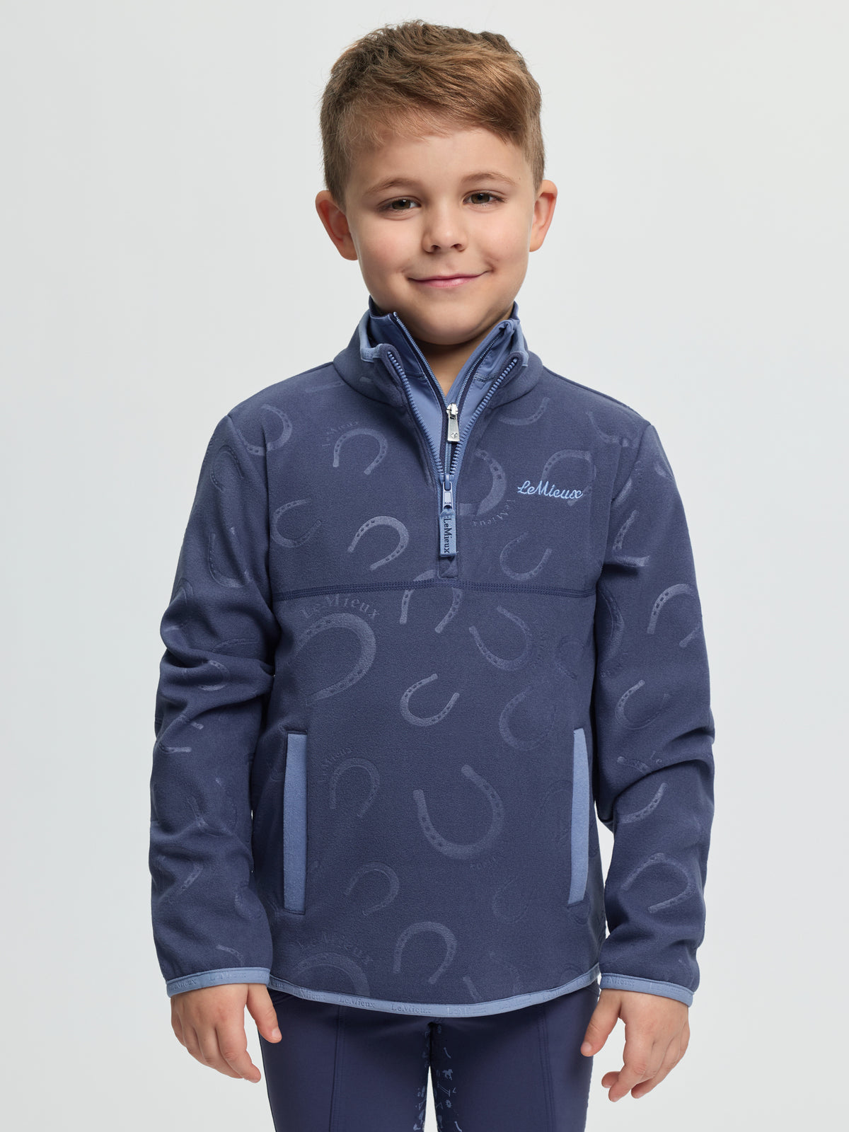 LeMieux Mini Maggie Fleece-Sweatershirt-LeMieux-Shadow-3-4 years-Evolution Equestrian Co.