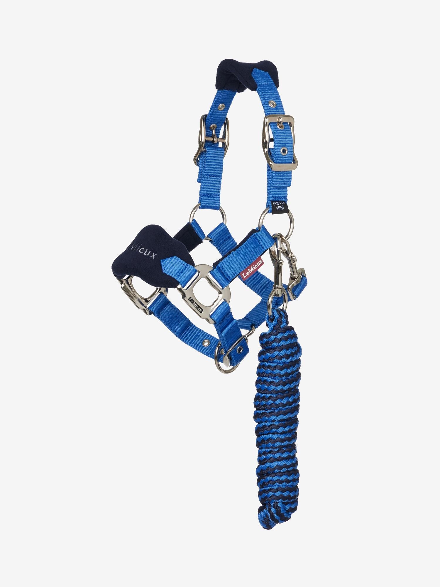 LeMieux Mini Vogue Benetton Blue Halter and Leadrope-Halter-LeMieux-Super Mini-Evolution Equestrian Co.