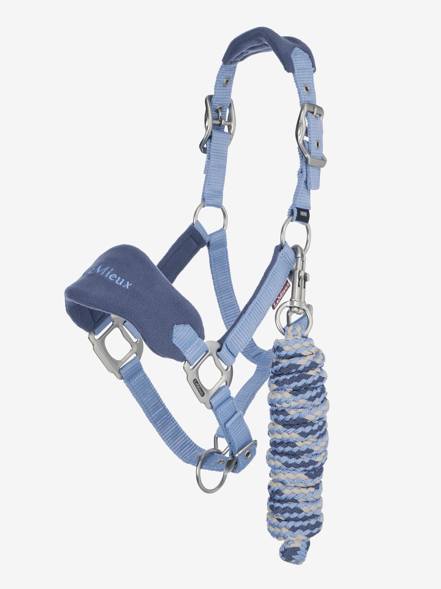 LeMieux Mini Vogue Halter and Leadrope Powder Blue-Halter-LeMieux-Mini-Evolution Equestrian Co.