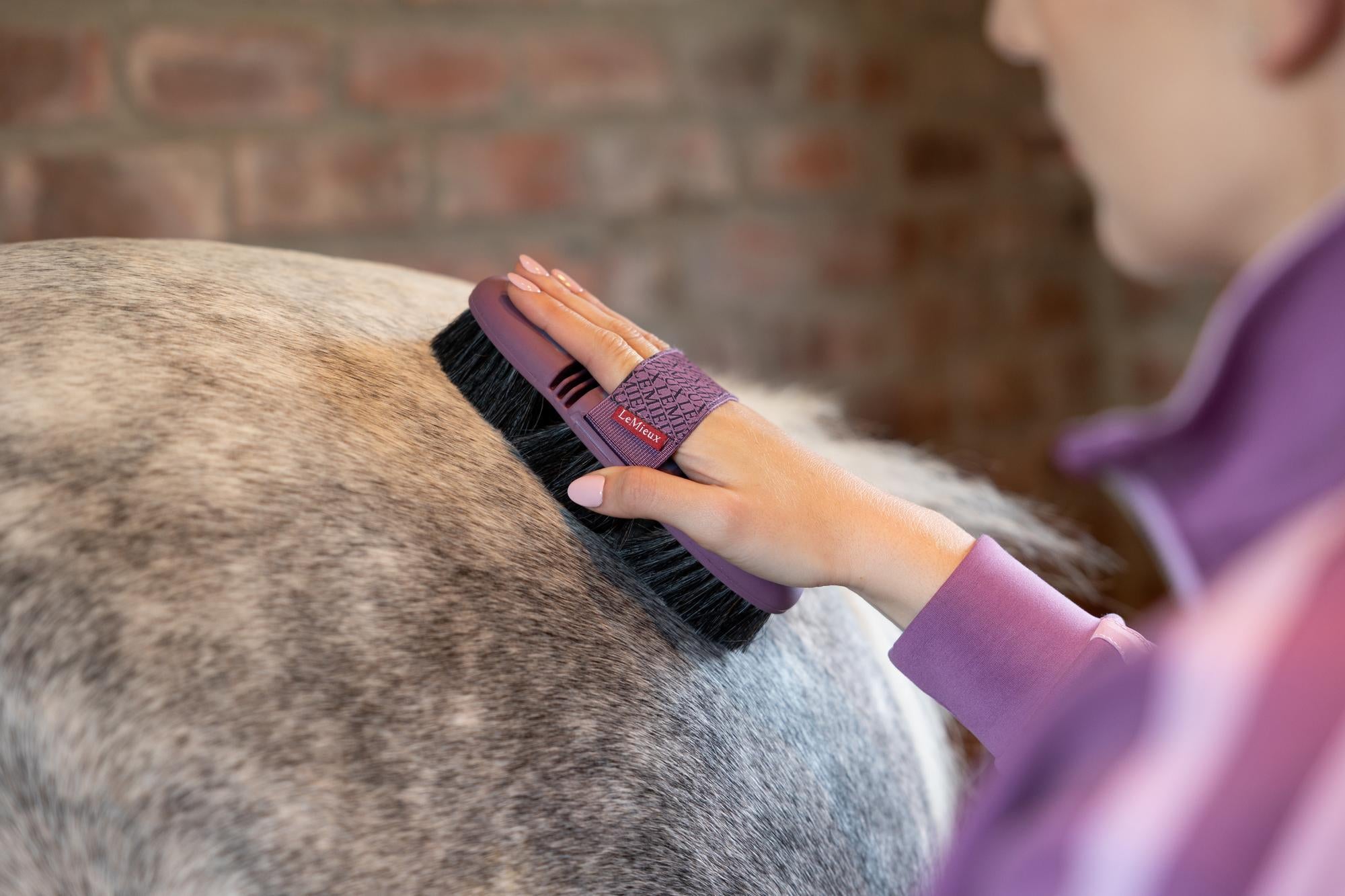 LeMieux Powder Blue Flexi Horse Hair Brush-Horse Brush-LeMieux-Evolution Equestrian Co.