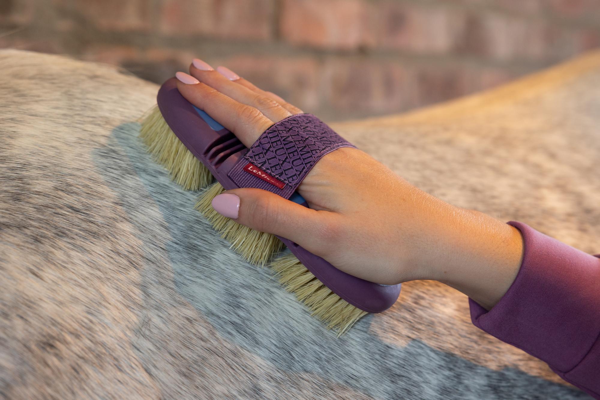 LeMieux Powder Blue Flexi Scrubbing Brush-Horse Brush-LeMieux-Evolution Equestrian Co.