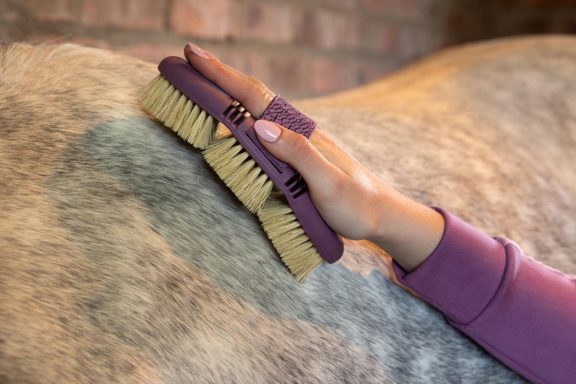 LeMieux Powder Blue Flexi Scrubbing Brush-Horse Brush-LeMieux-Evolution Equestrian Co.