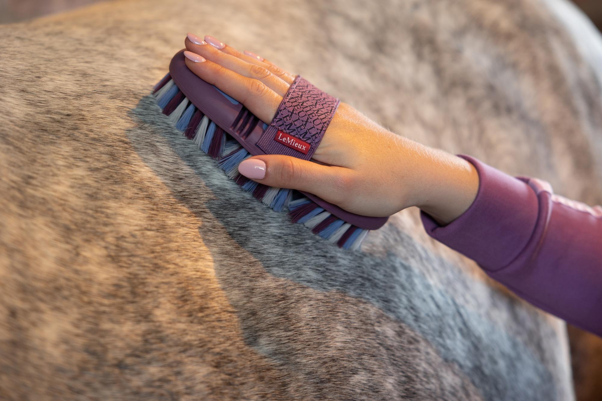 LeMieux Powder Blue Flexi Soft Body Brush-Horse Brush-LeMieux-Evolution Equestrian Co.
