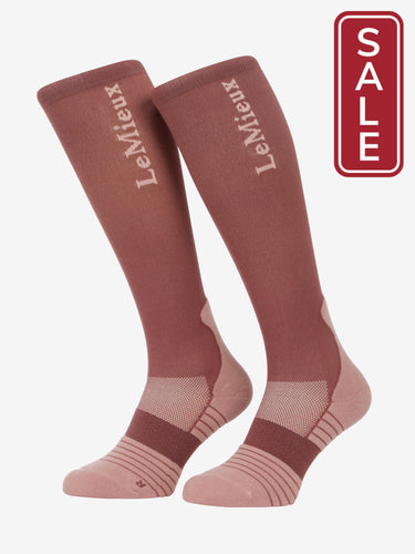 LeMieux Rosewood Performance Socks-Socks-LeMieux-Medium-Evolution Equestrian Co.