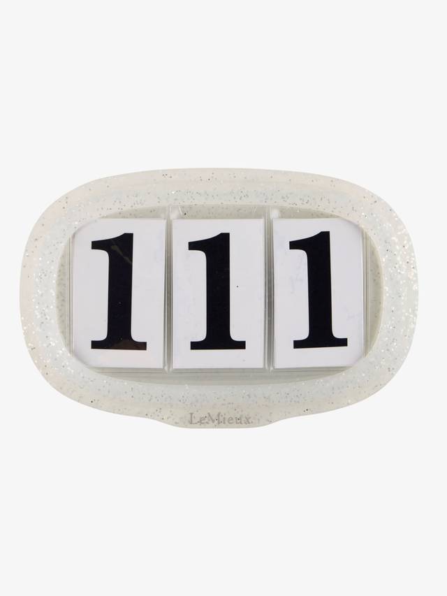 LeMieux Saddle Pad Number Holder-English Accessories-LeMieux-Silver Glitter-Evolution Equestrian Co.