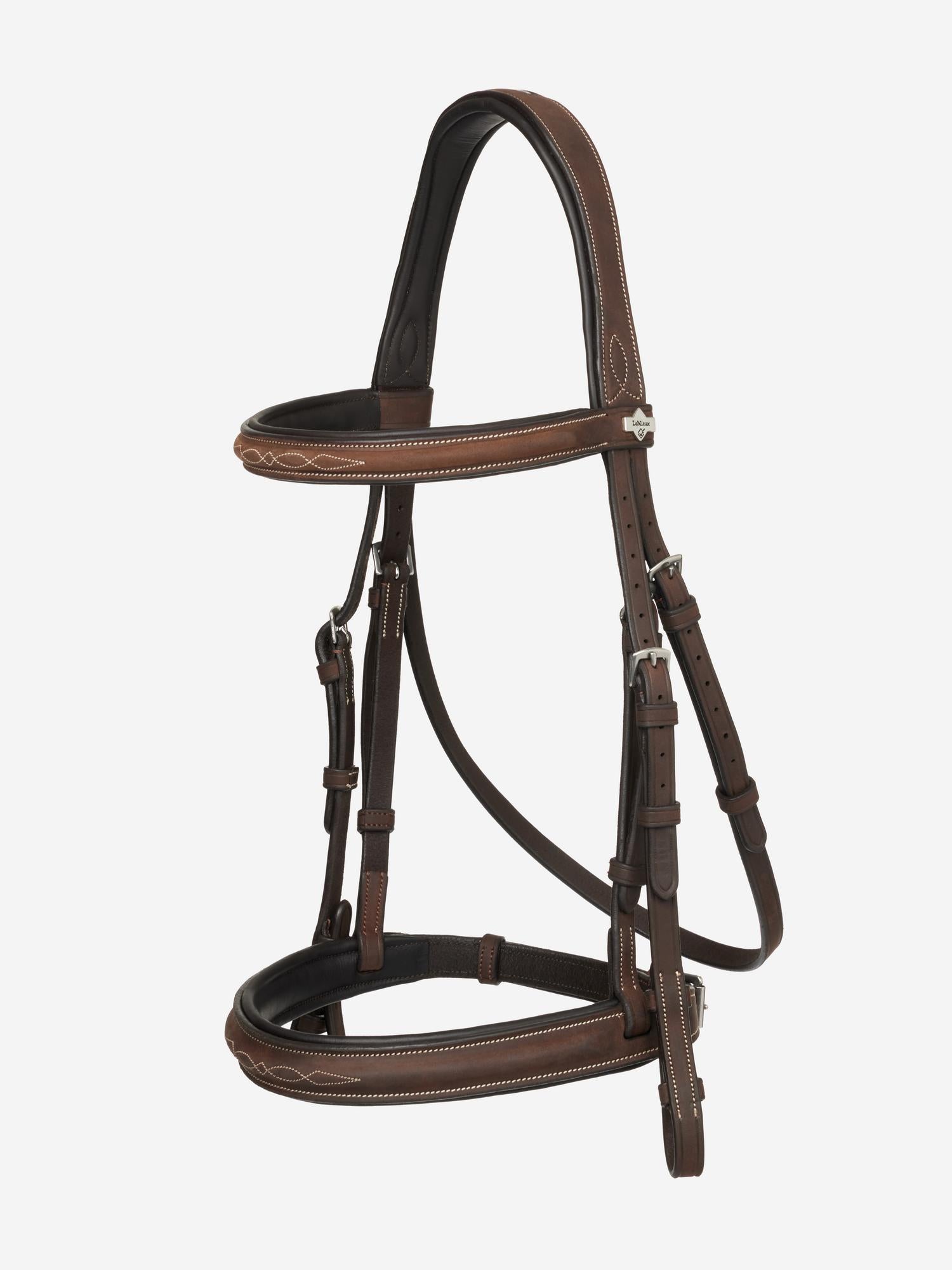 LeMieux Stitched Hunter Bridle with Laced Reins-Bridle-LeMieux-Pony-Evolution Equestrian Co.