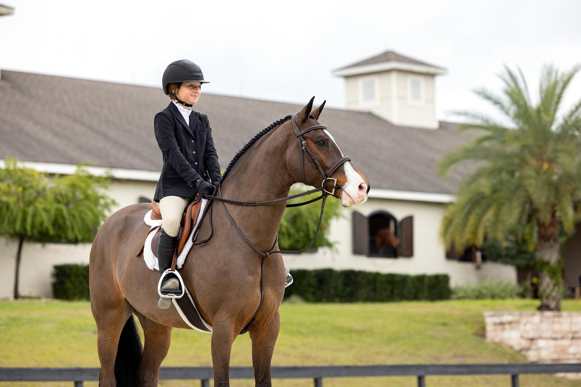 LeMieux Stitched Hunter Bridle with Laced Reins-Bridle-LeMieux-Pony-Evolution Equestrian Co.