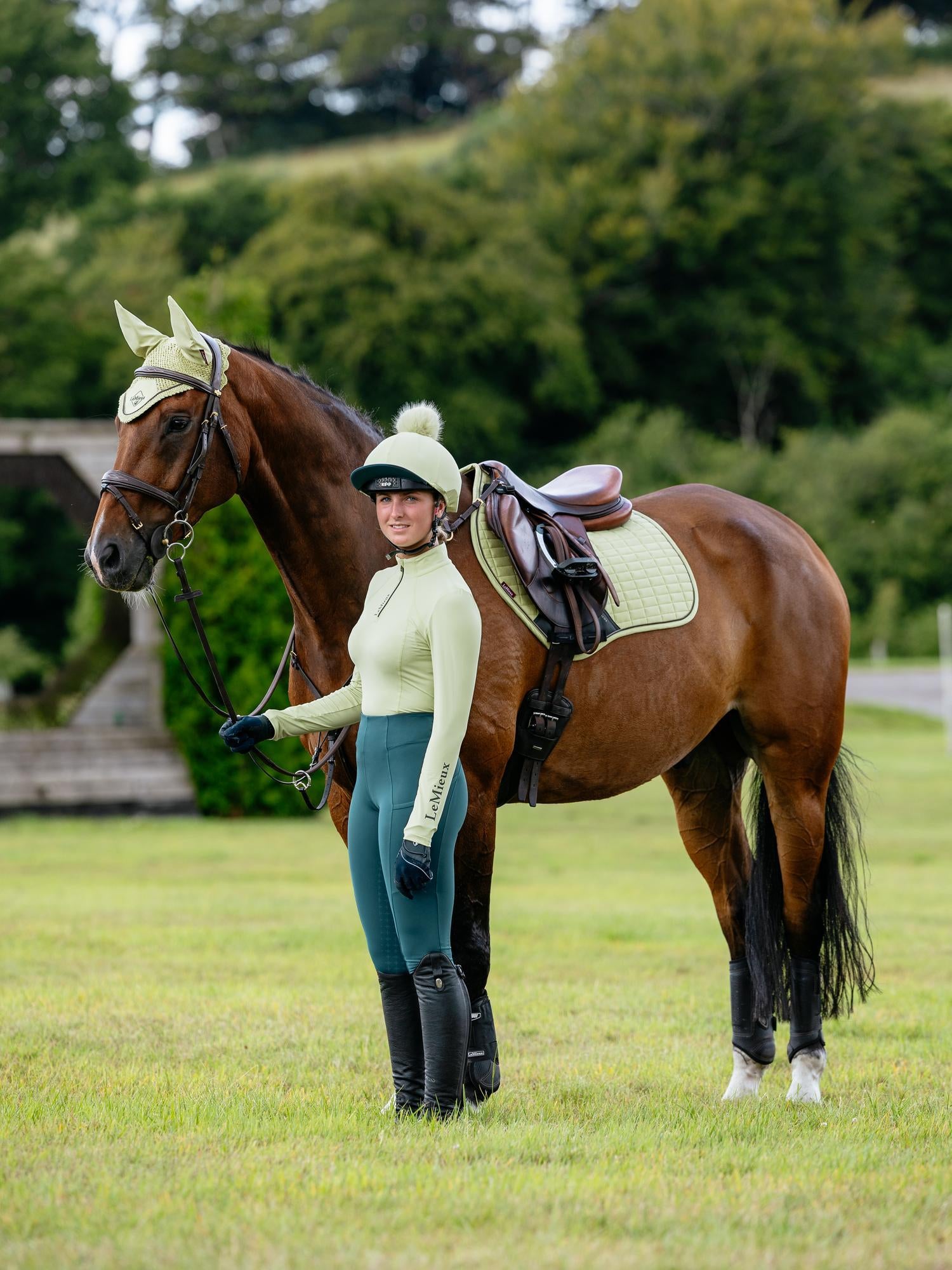 LeMieux Suede Close Contact Saddle Pad Macaron-English Saddle Pad-LeMieux-Evolution Equestrian Co.