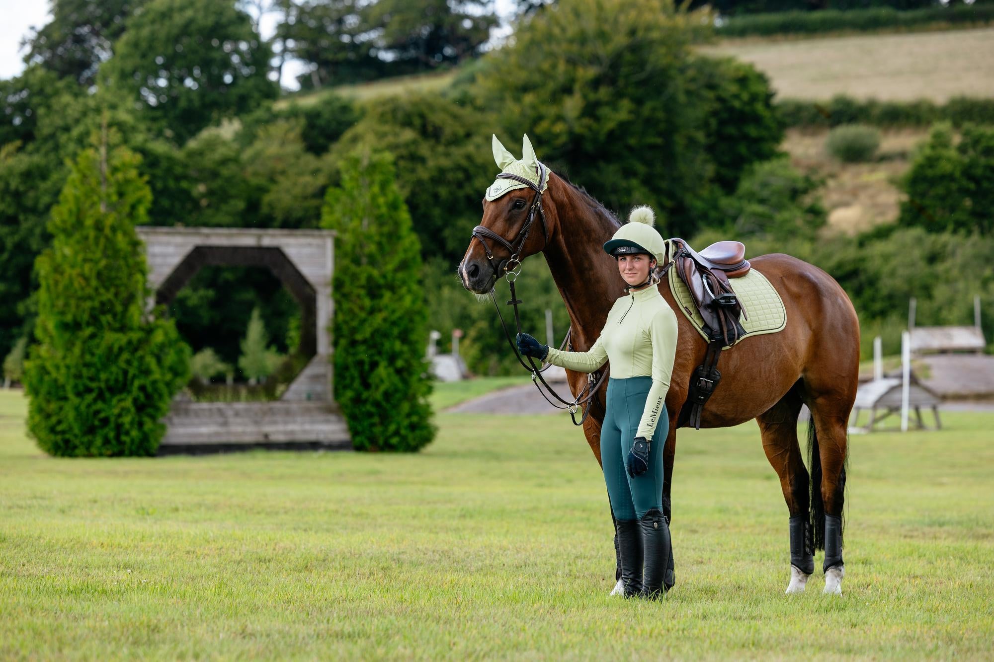 LeMieux Suede Close Contact Saddle Pad Macaron-English Saddle Pad-LeMieux-Evolution Equestrian Co.