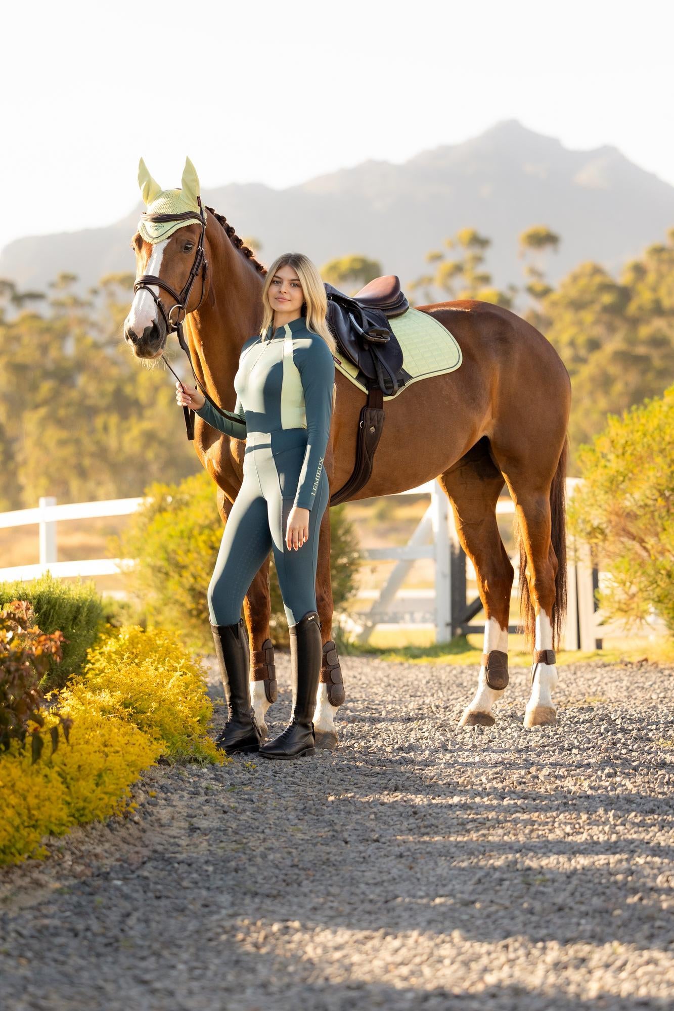 LeMieux Suede Close Contact Saddle Pad Macaron-English Saddle Pad-LeMieux-Evolution Equestrian Co.