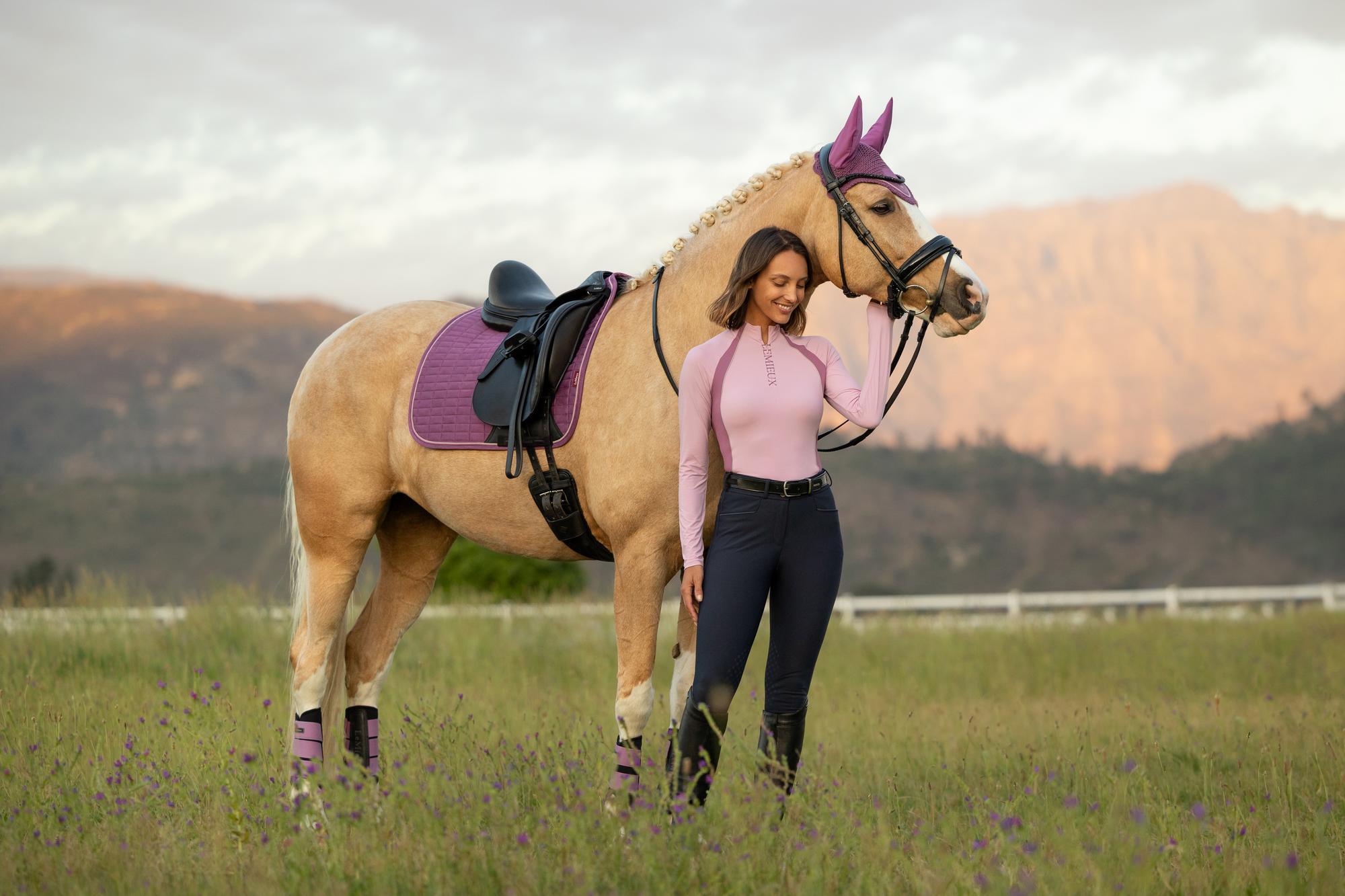 LeMieux Suede Dressage Saddle Pad Mallow-Dressage Saddle Pad-LeMieux-Evolution Equestrian Co.
