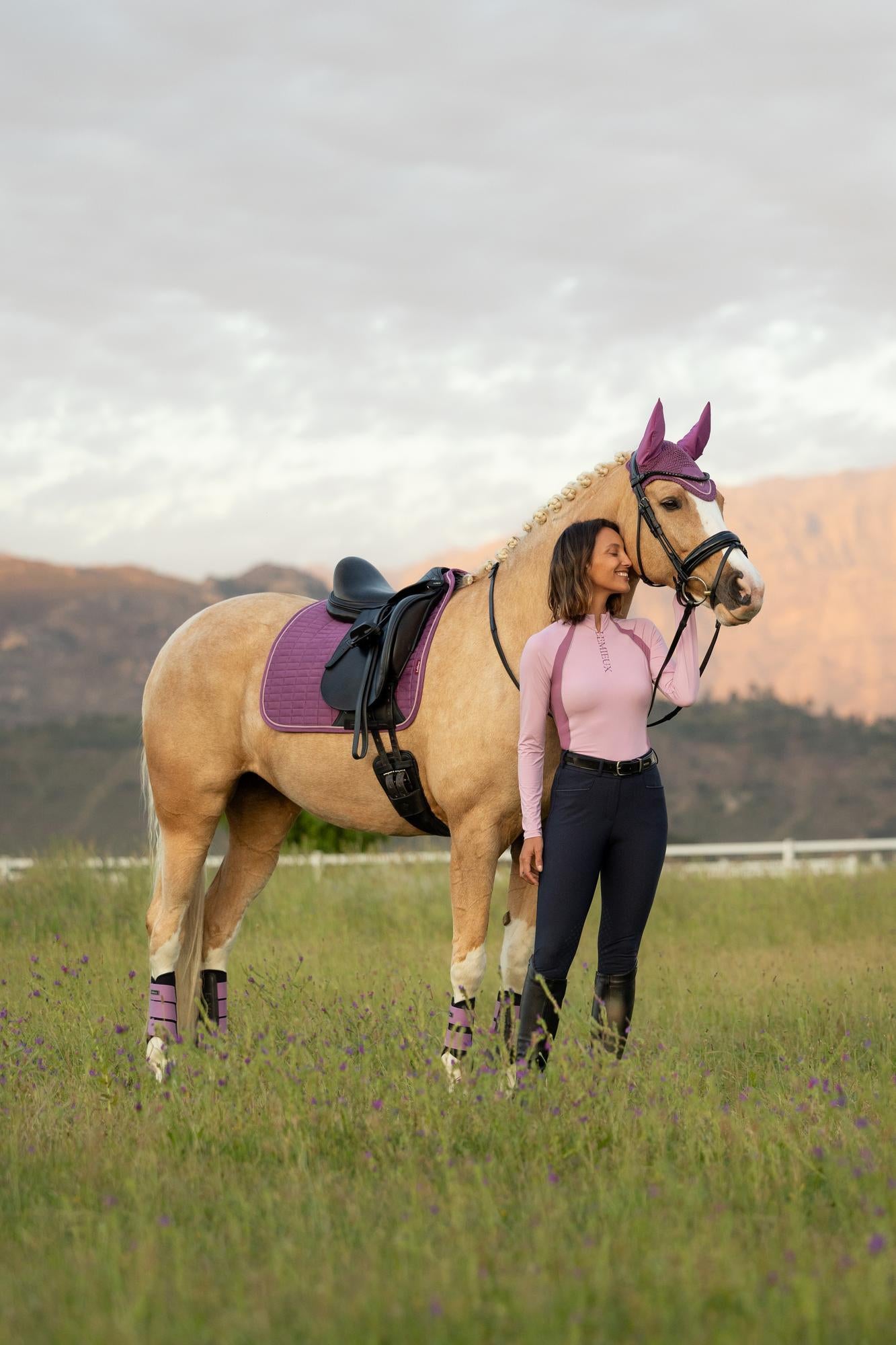 LeMieux Suede Dressage Saddle Pad Mallow-Dressage Saddle Pad-LeMieux-Evolution Equestrian Co.