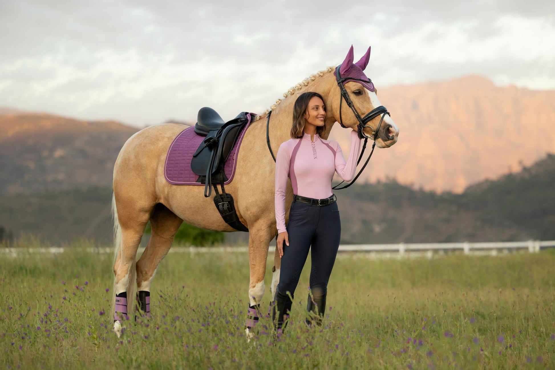 LeMieux Suede Dressage Saddle Pad Mallow-Dressage Saddle Pad-LeMieux-Evolution Equestrian Co.