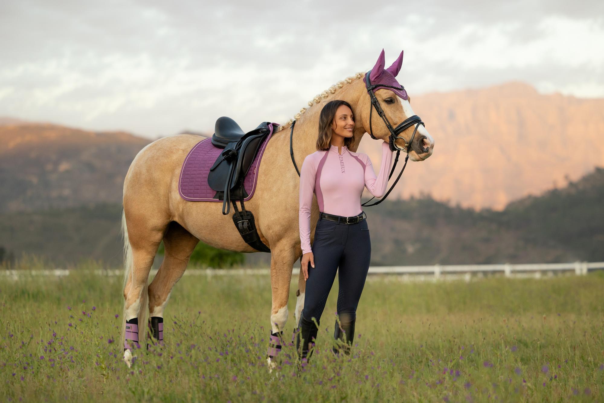 LeMieux Suede Dressage Saddle Pad Mallow-Dressage Saddle Pad-LeMieux-Evolution Equestrian Co.