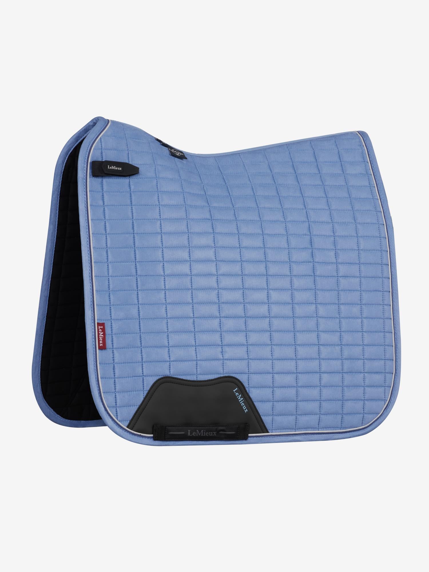 LeMieux Suede Dressage Saddle Pad Powder Blue-Dressage Saddle Pad-LeMieux-Evolution Equestrian Co.