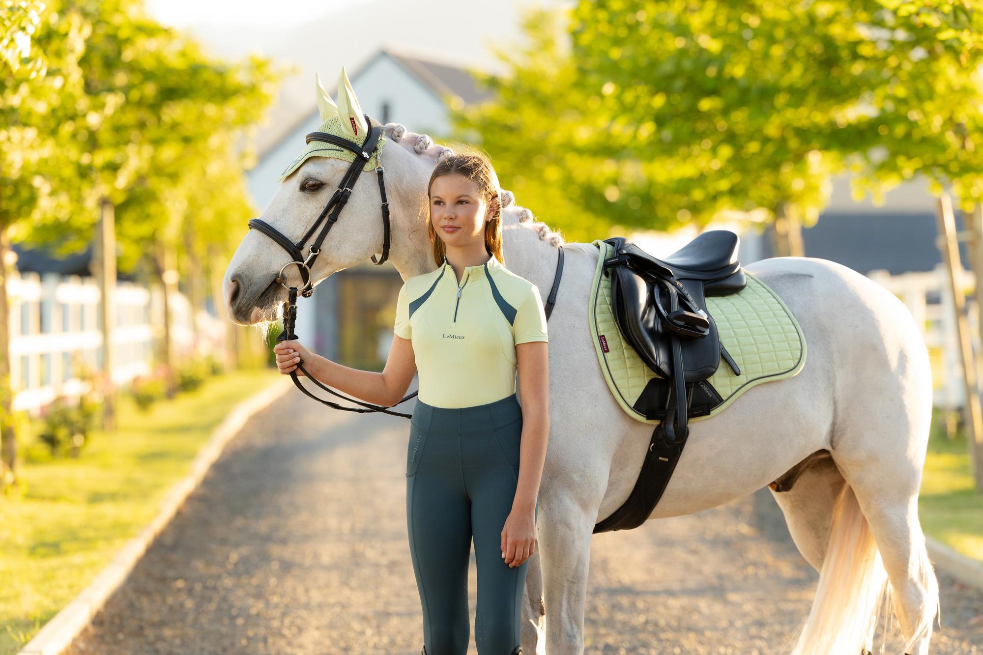 LeMieux Suede GP Saddle Pad Macaron-English Saddle Pad-LeMieux-Large-Evolution Equestrian Co.