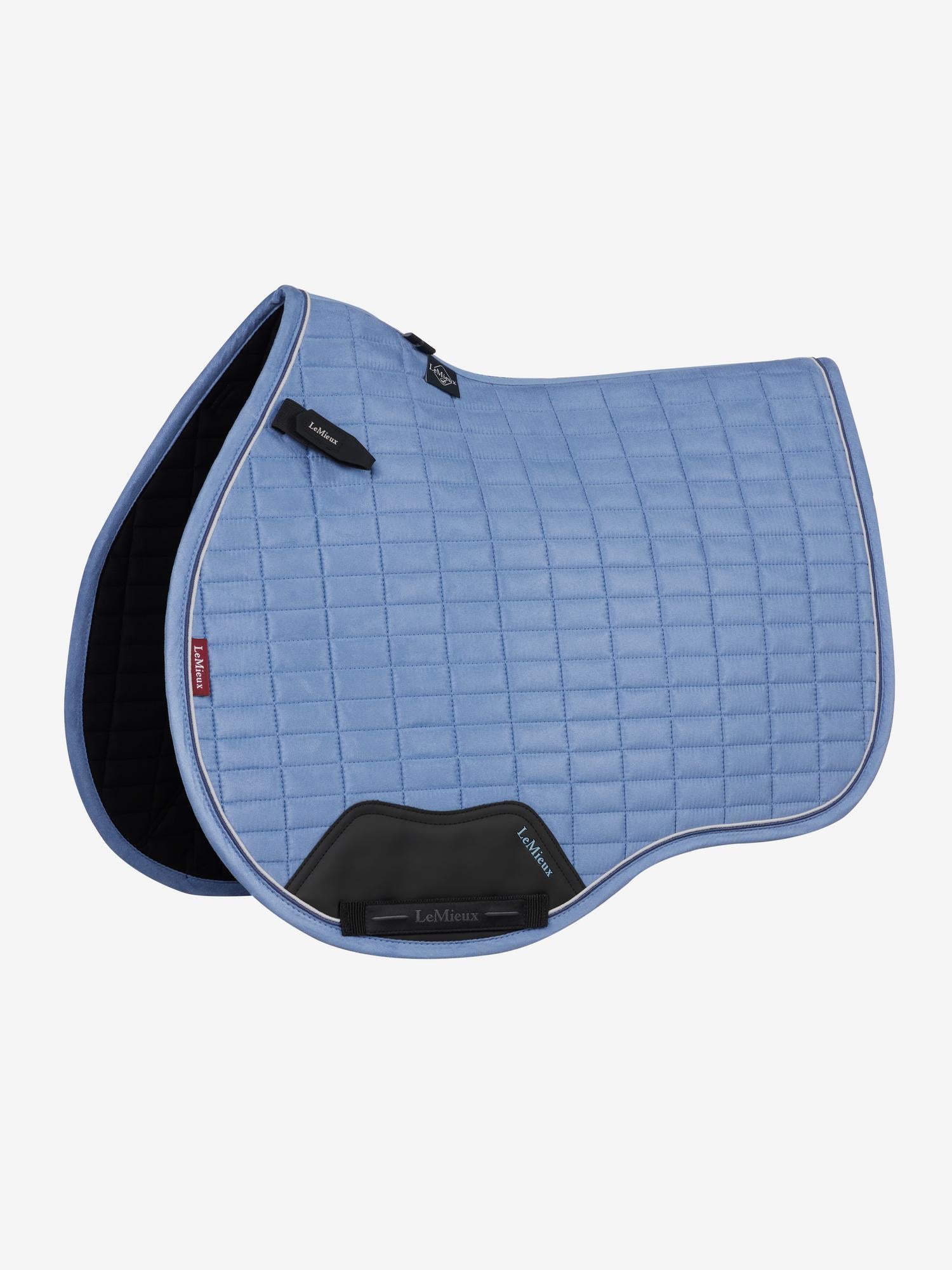 LeMieux Suede GP Saddle Pad Powder Blue-English Saddle Pad-LeMieux-Large-Evolution Equestrian Co.