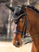 Load image into Gallery viewer, LeMieux Vogue Fly Bonnet-English Accessories-LeMieux-Medium (Cob)-Black-Evolution Equestrian Co.
