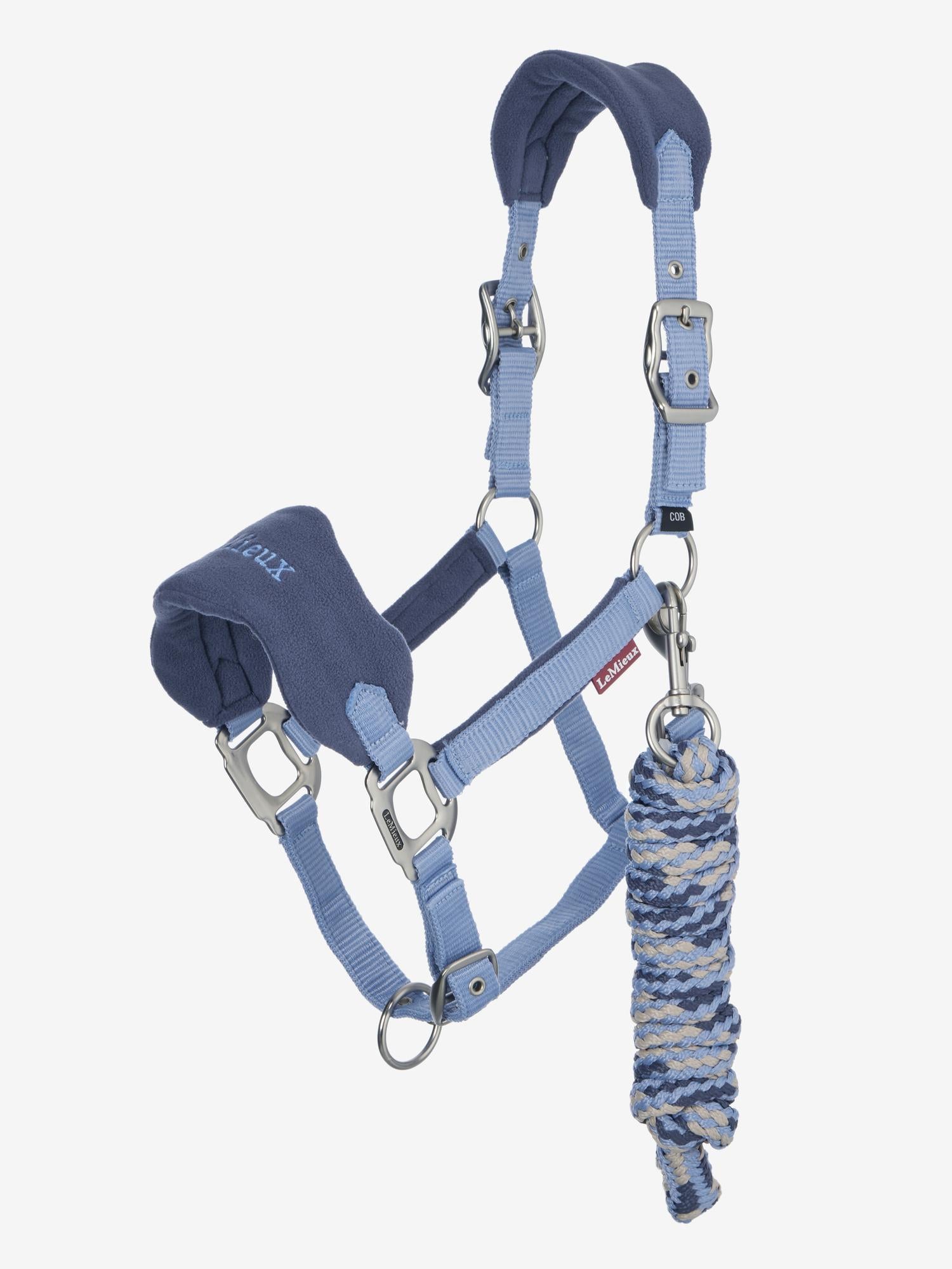 LeMieux Vogue Halter and Leadrope Powder Blue-Halter-LeMieux-Pony-Evolution Equestrian Co.