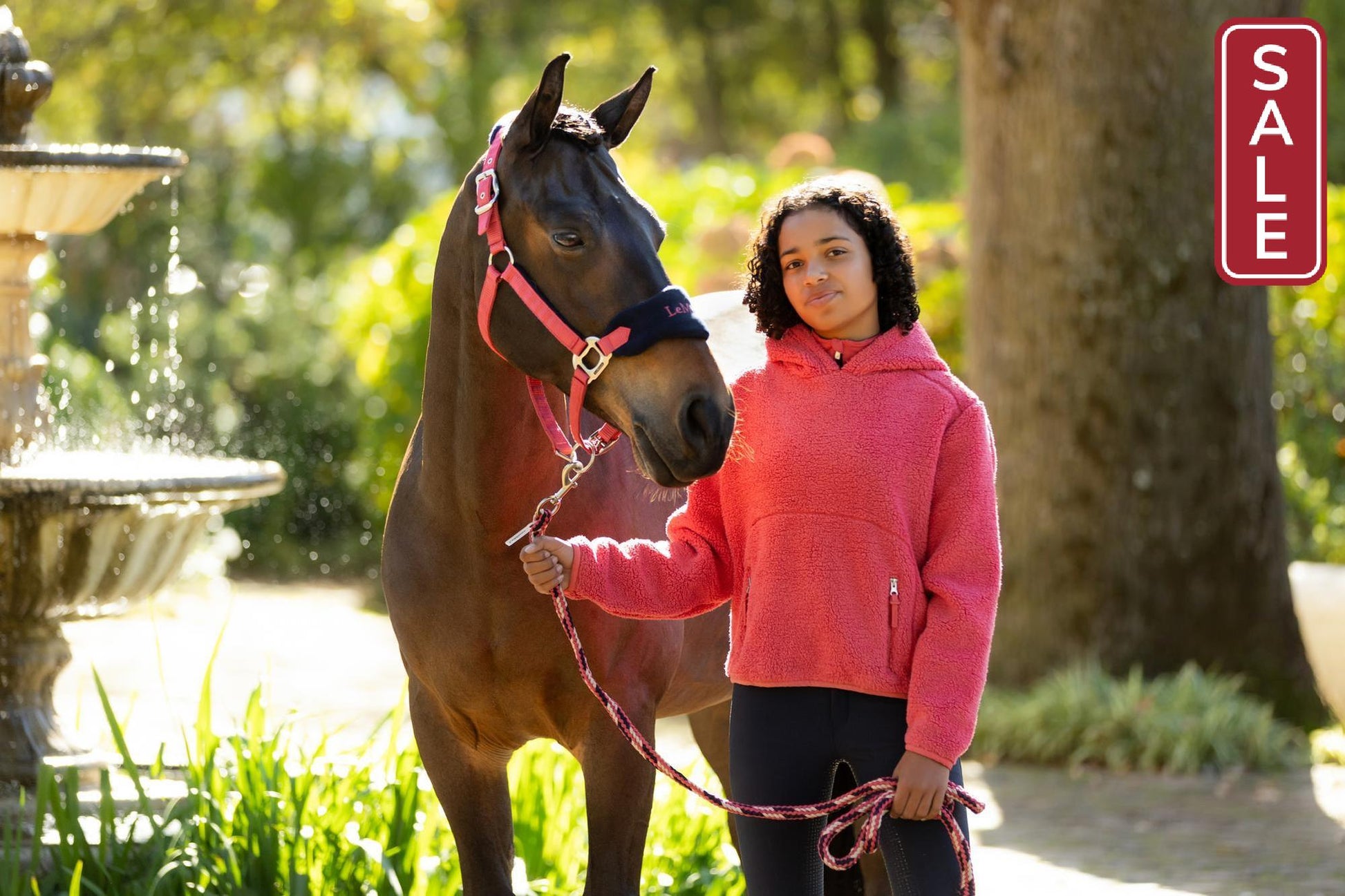 LeMieux Vogue Halter with Leadrope Cranberry-Halter-LeMieux-Pony-Evolution Equestrian Co.