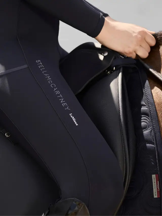 LeMieux x Stella McCartney Pull On Breeches Midnight Navy-Breeches-Consignment-Evolution Equestrian Co.